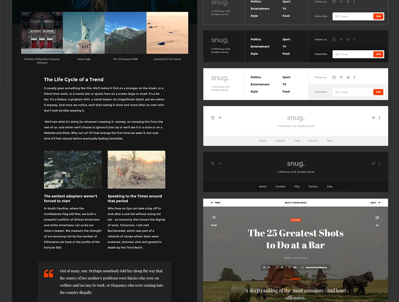 Snug. UI Kit 3
