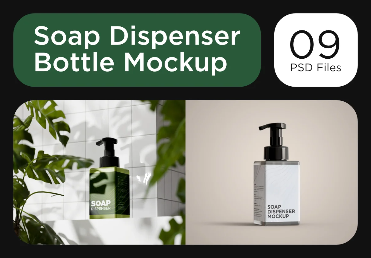 Soap Dispenser Bottle Mockup