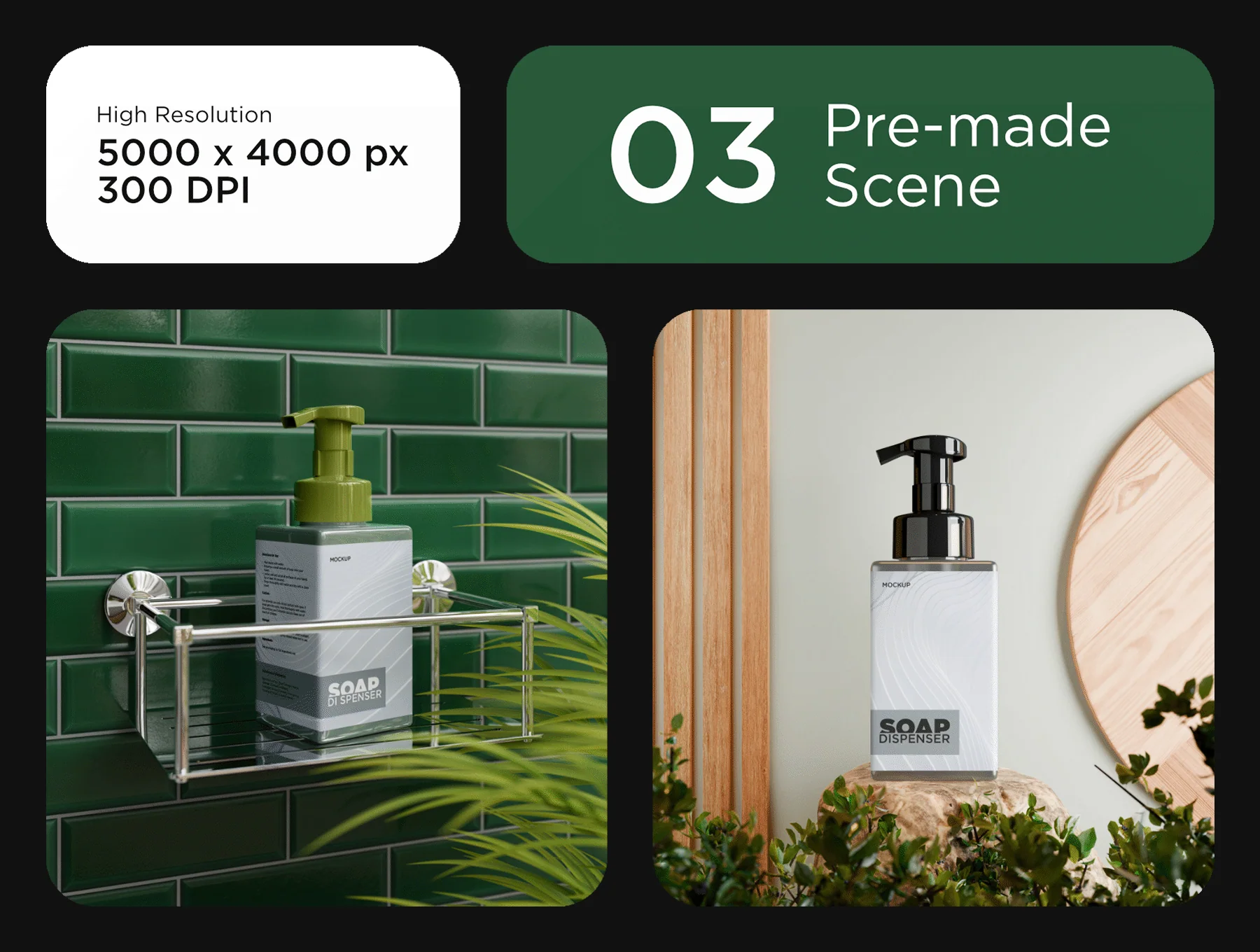 Soap Dispenser Bottle Mockup 2