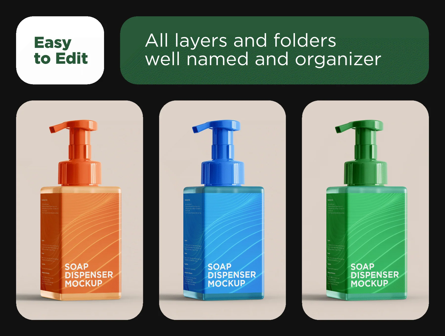 Soap Dispenser Bottle Mockup 3
