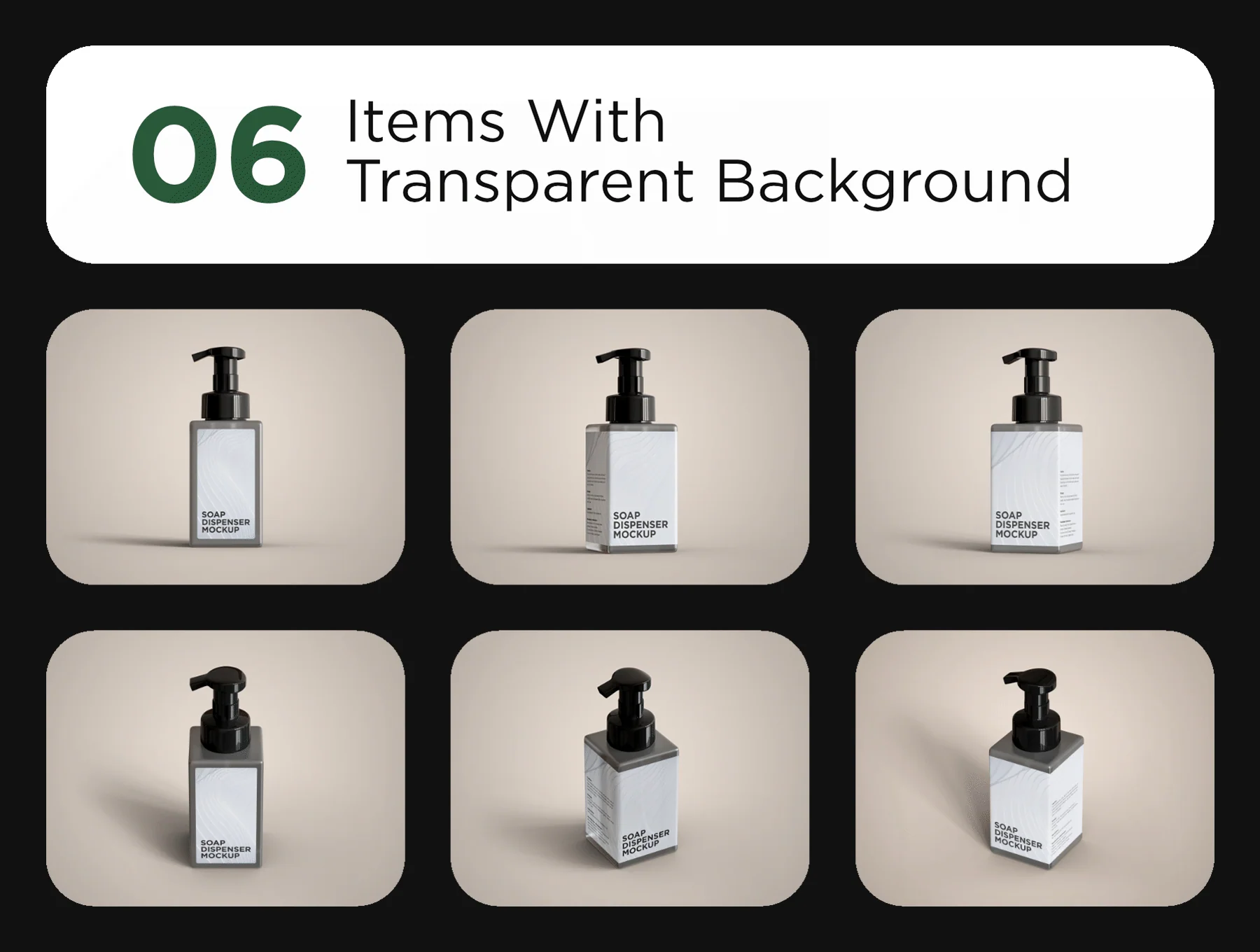 Soap Dispenser Bottle Mockup 4