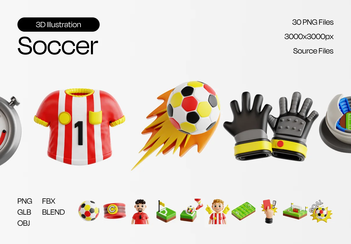 Soccer Sport 3D Illustration