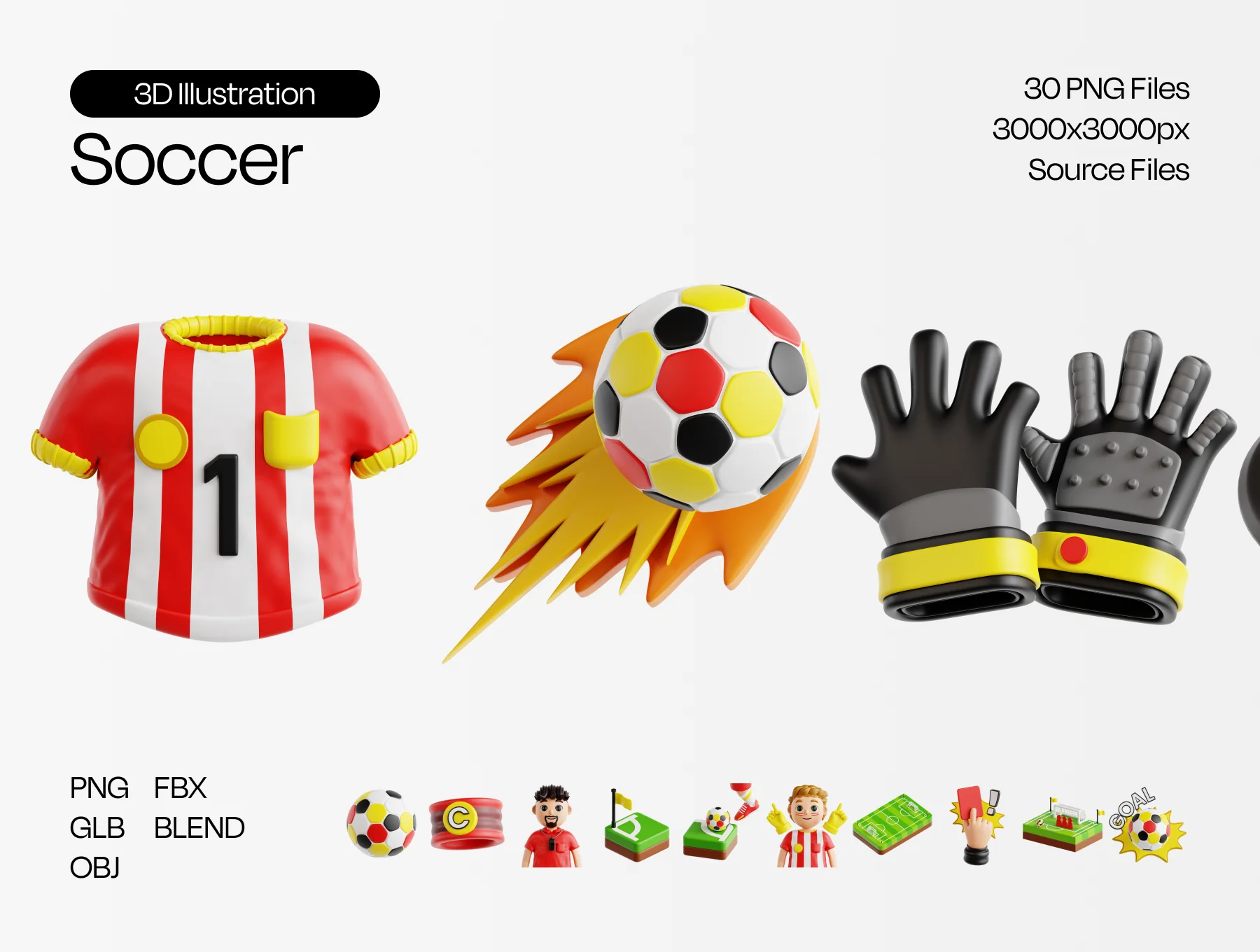 Soccer Sport 3D Illustration