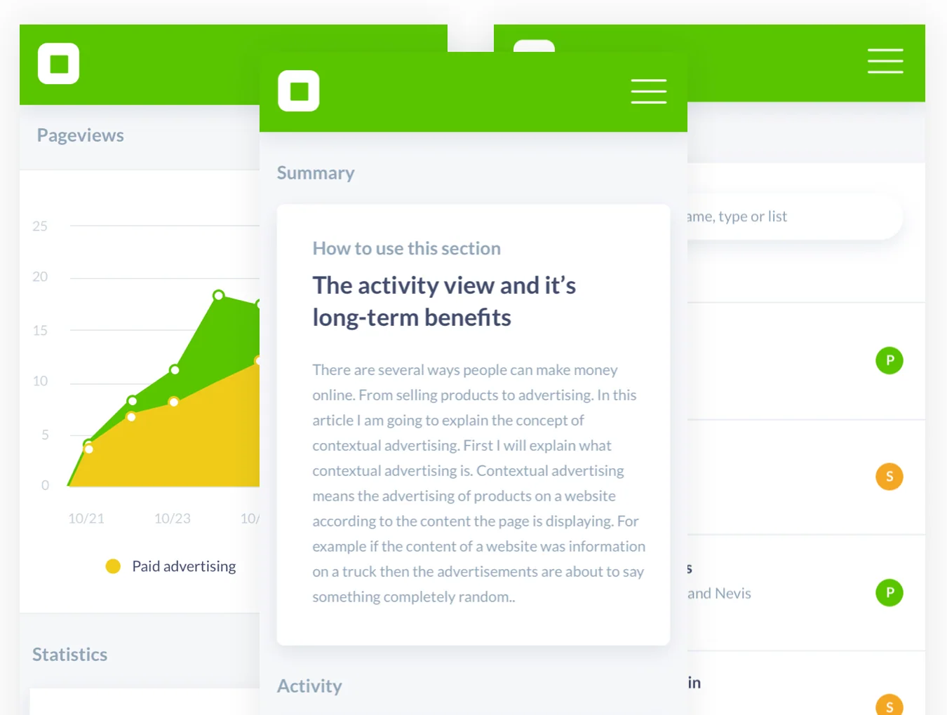 Mobile Social Analytics Dashboards 5