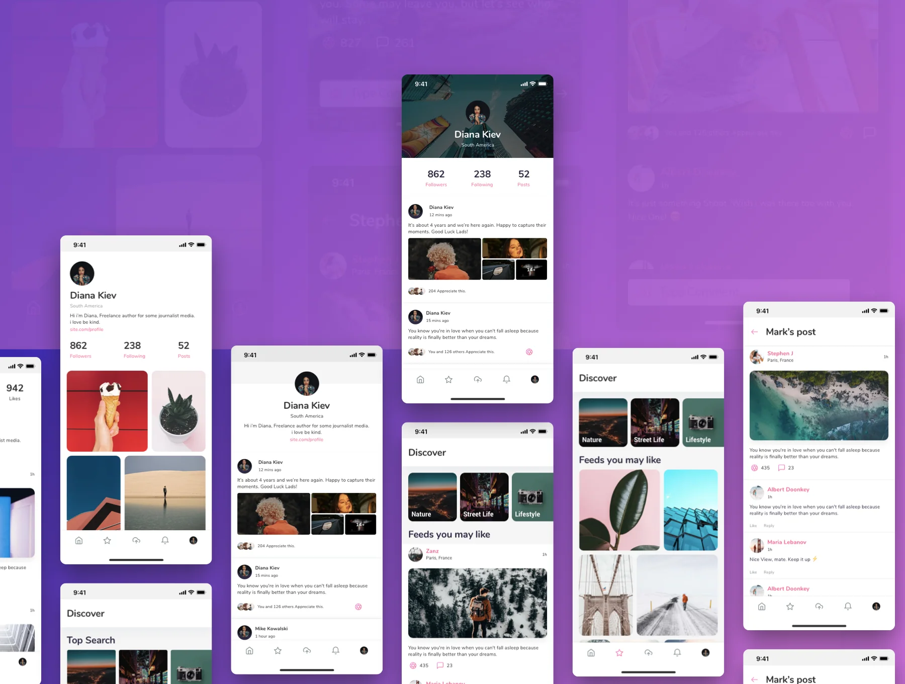 Social App UI Kits 5