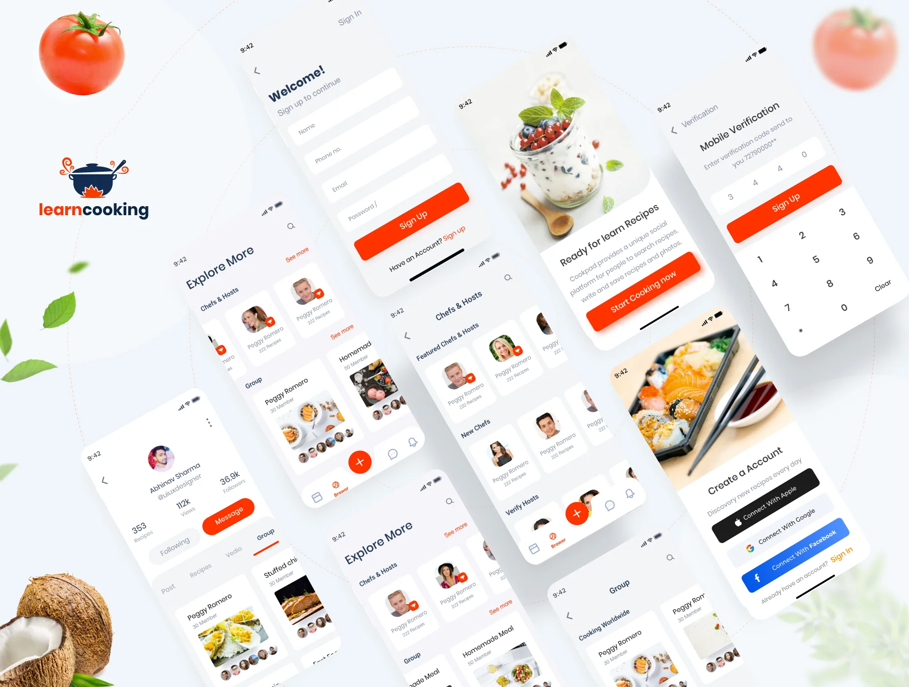 Social application for food lovers UI kit 2