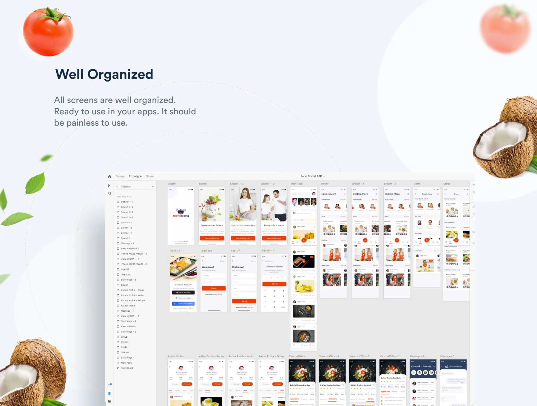 Social application for food lovers UI kit 3