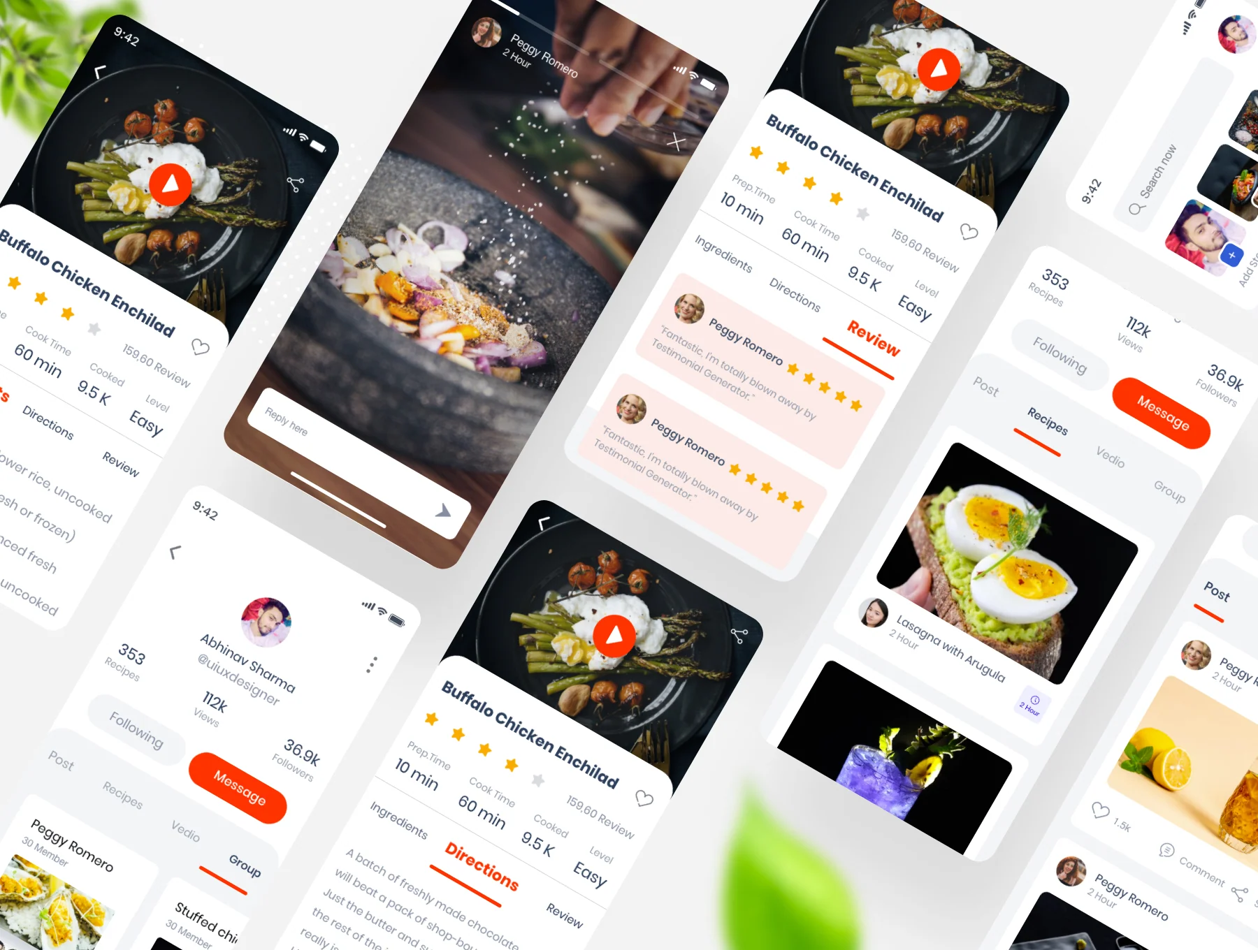 Social application for food lovers UI kit 4