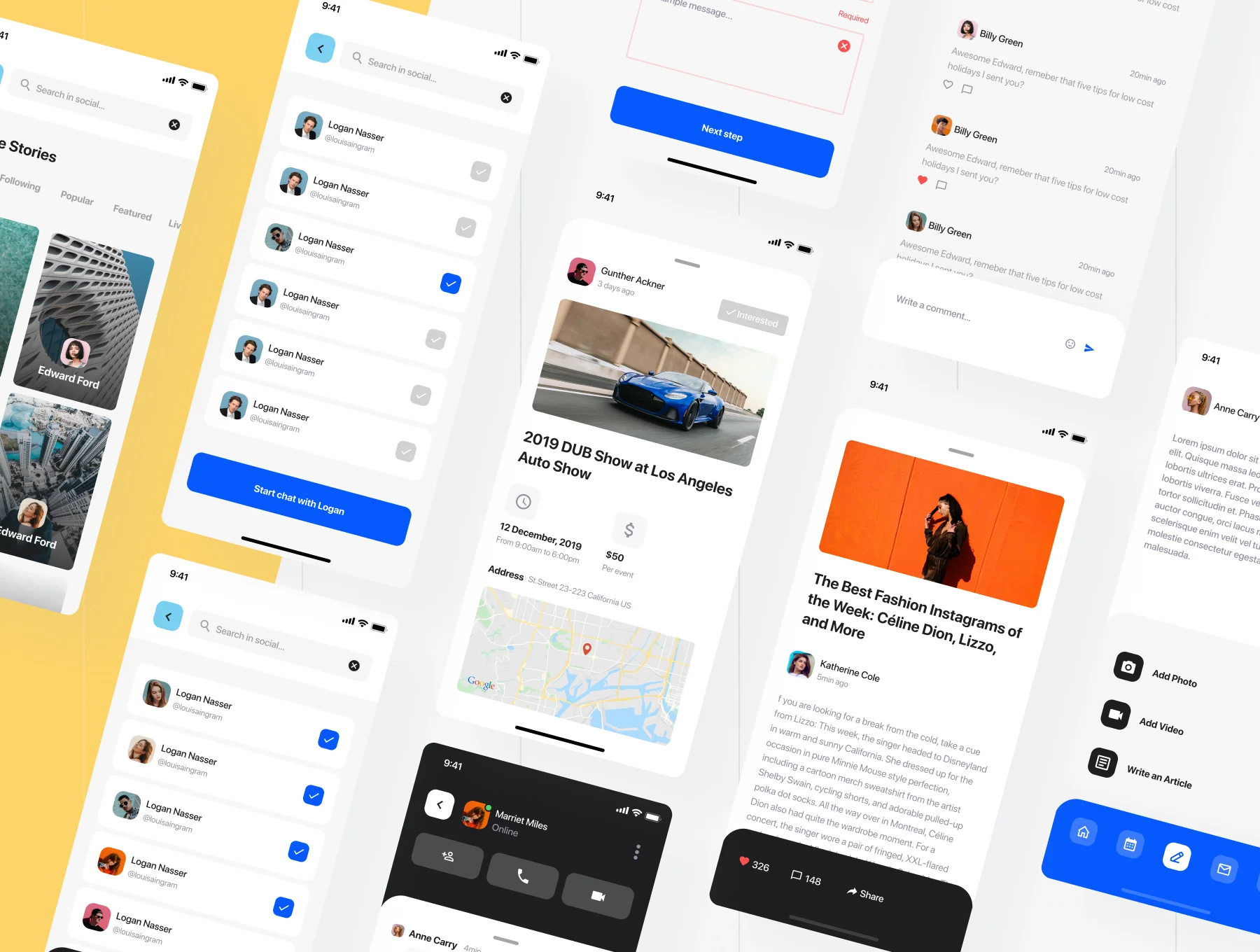 Social Dashboards - React Native Kit 7