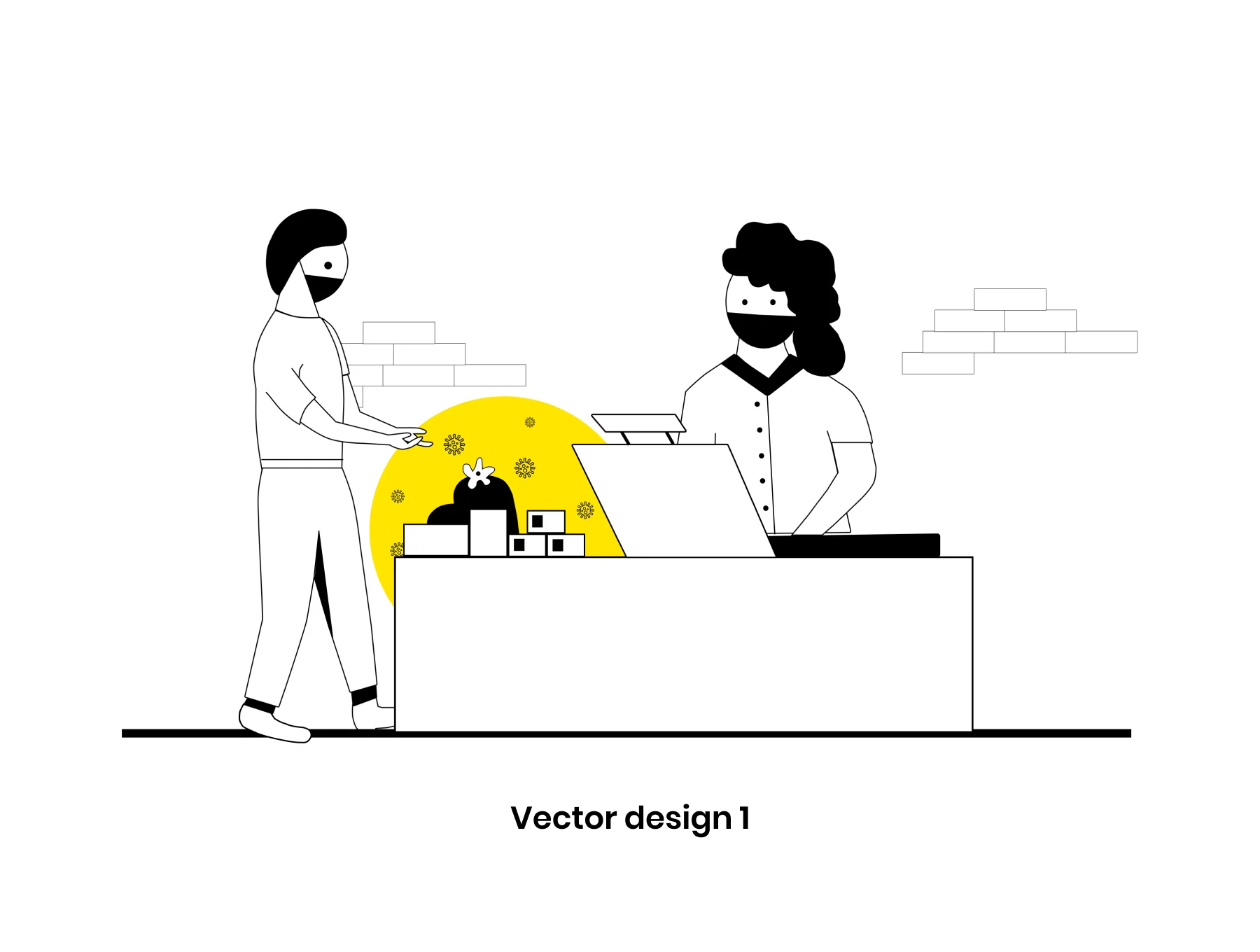 Social Distance - Illustration pack 3