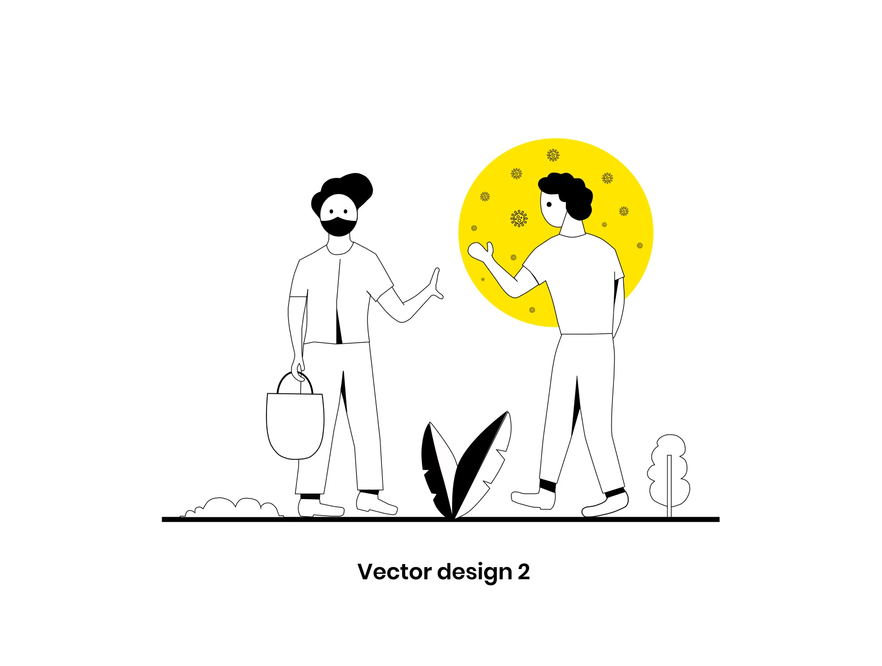 Social Distance - Illustration pack 4