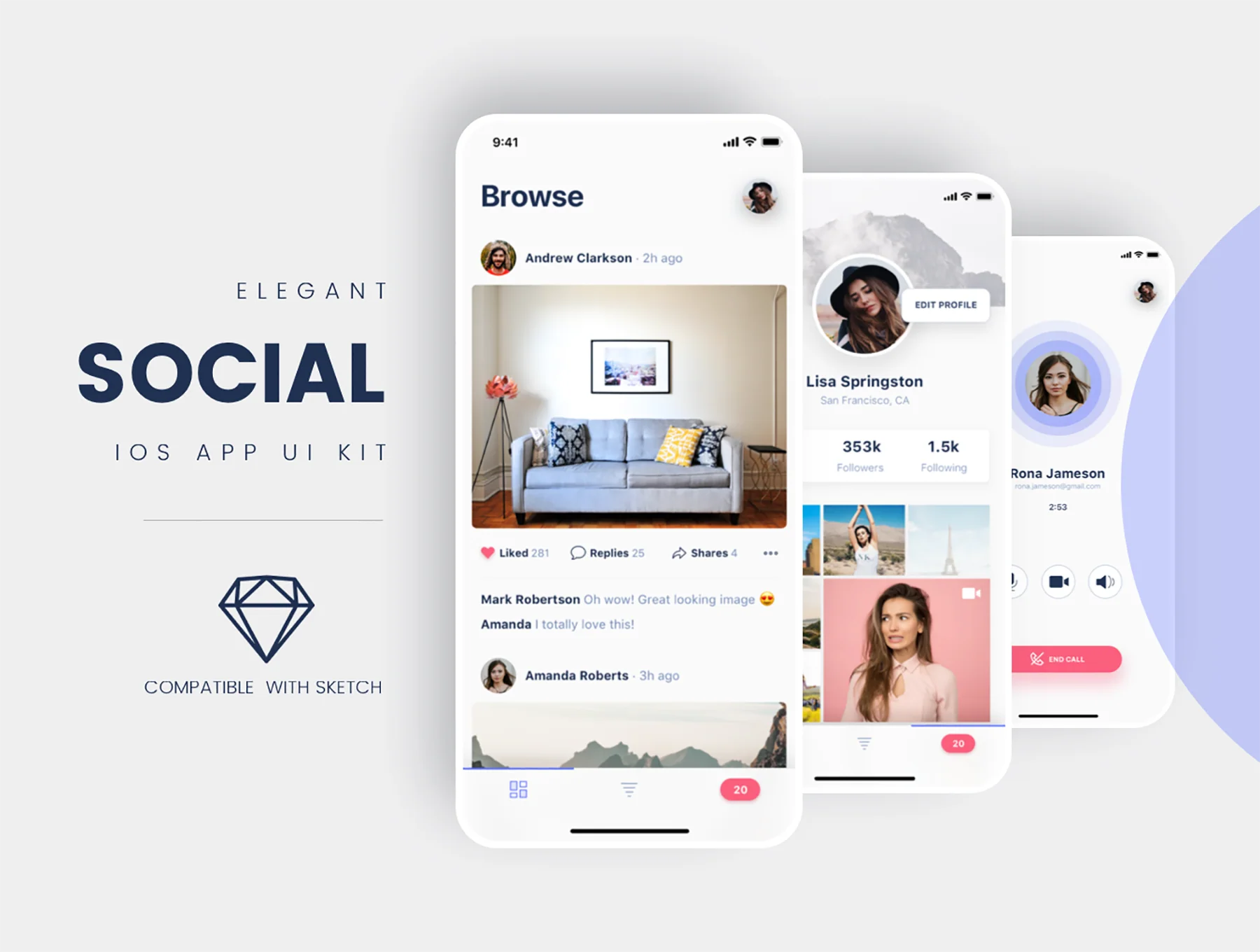 Social iOS App UI Kit