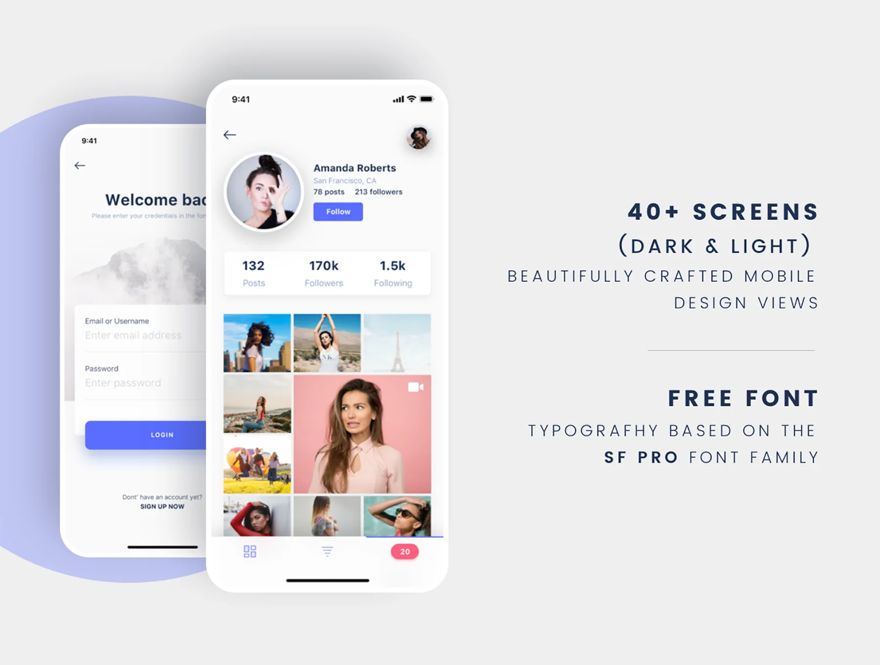 Social iOS App UI Kit 2