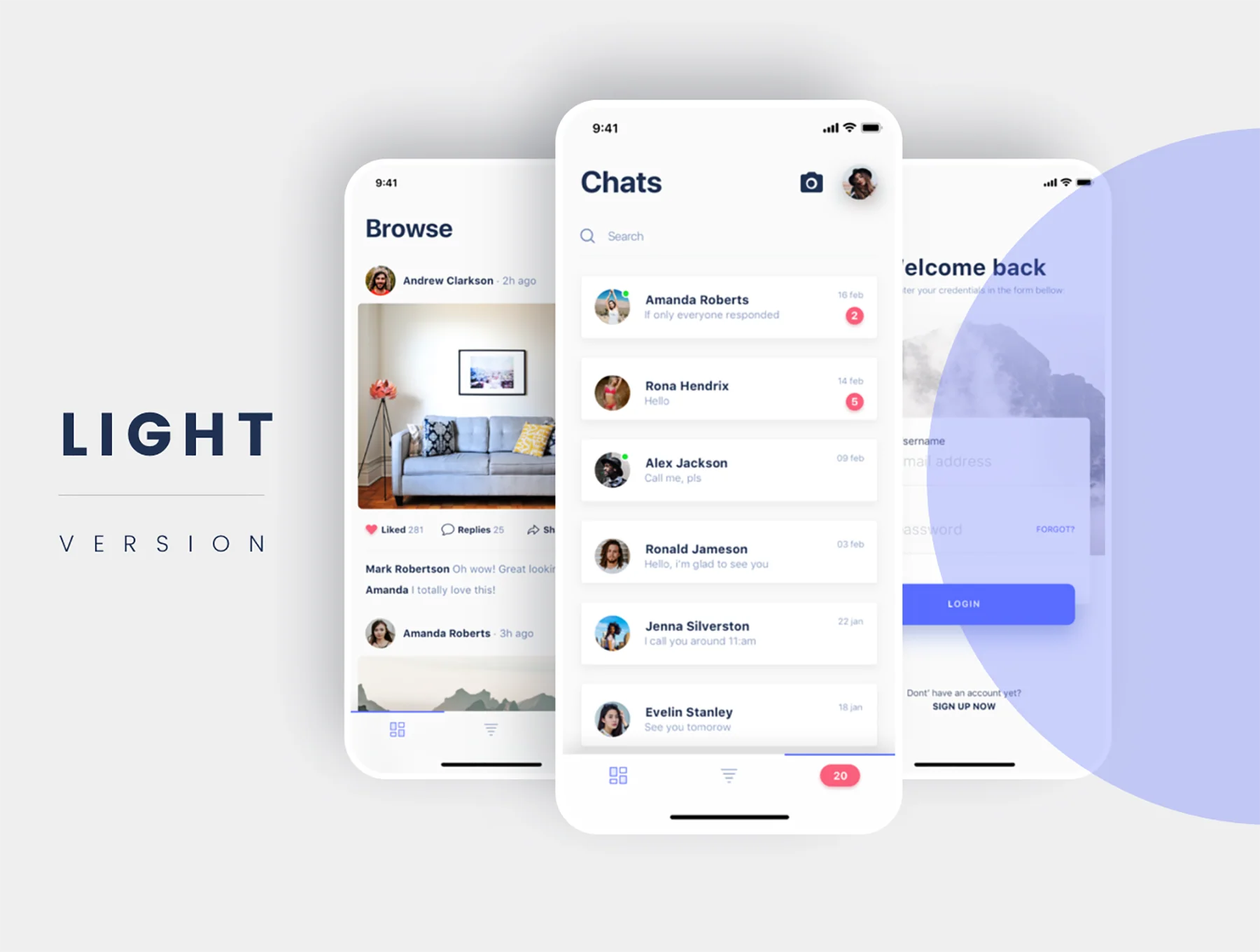 Social iOS App UI Kit 3