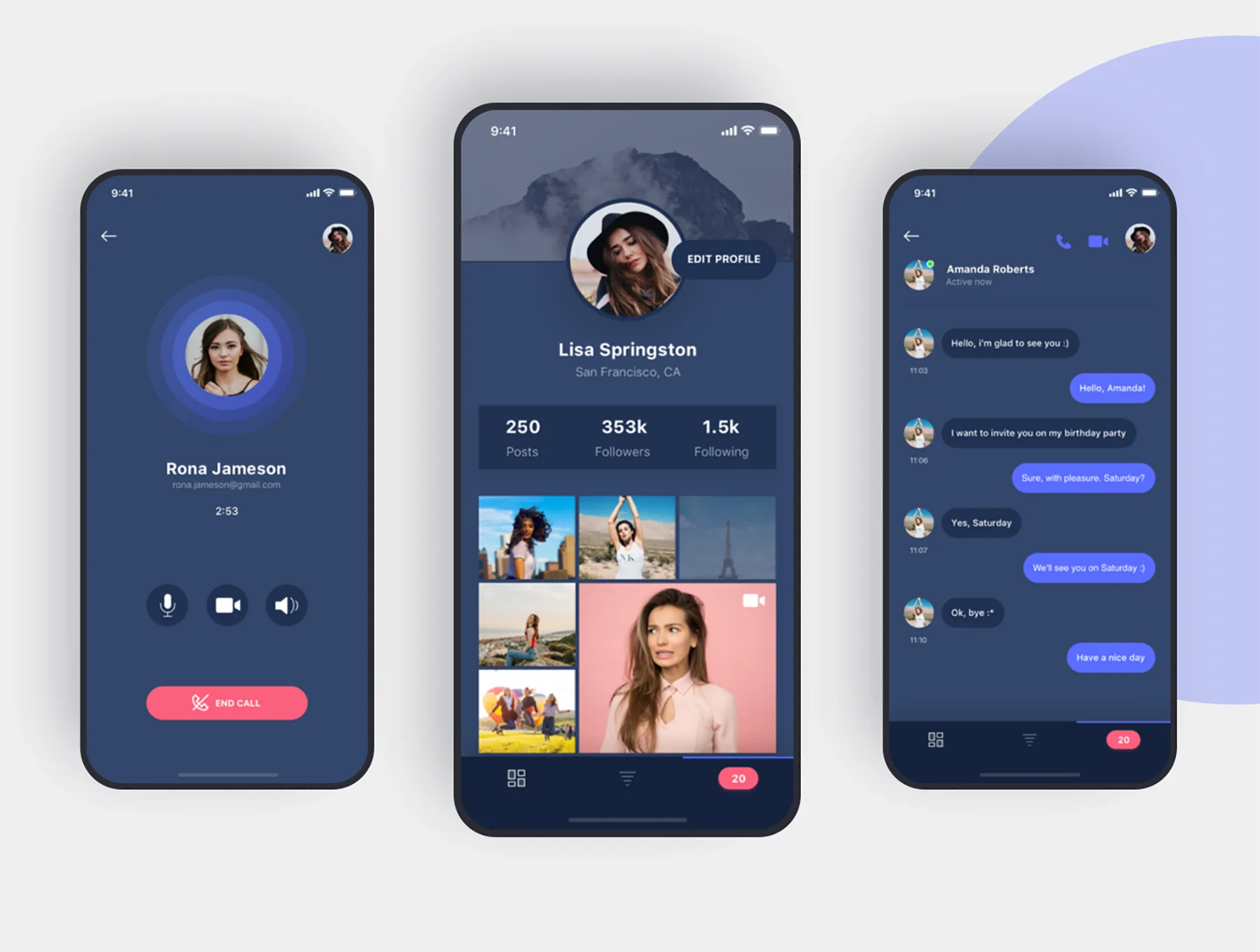 Social iOS App UI Kit 6