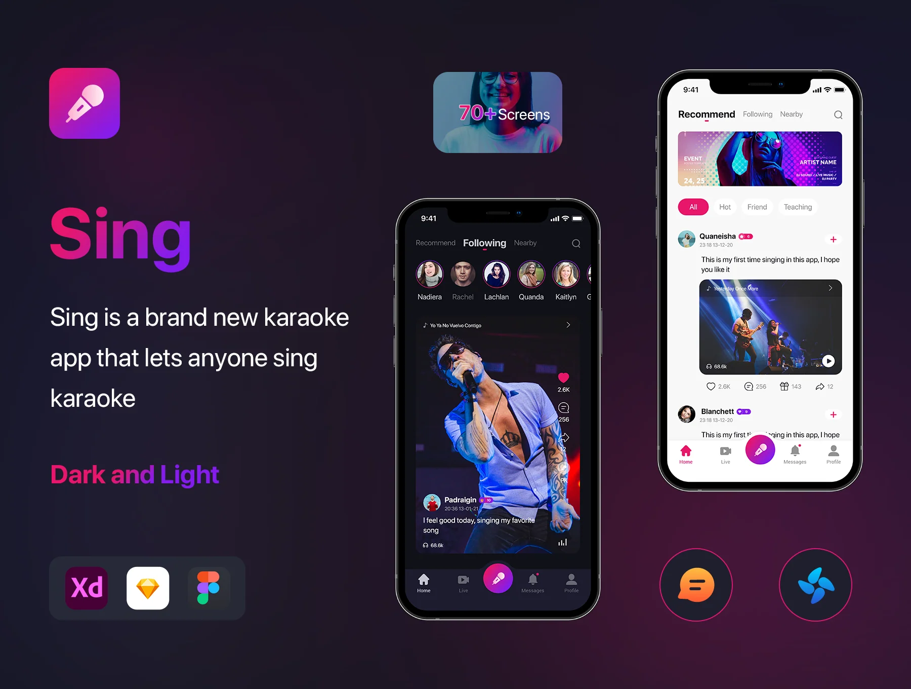 Social Karaoke Singing Mobile App