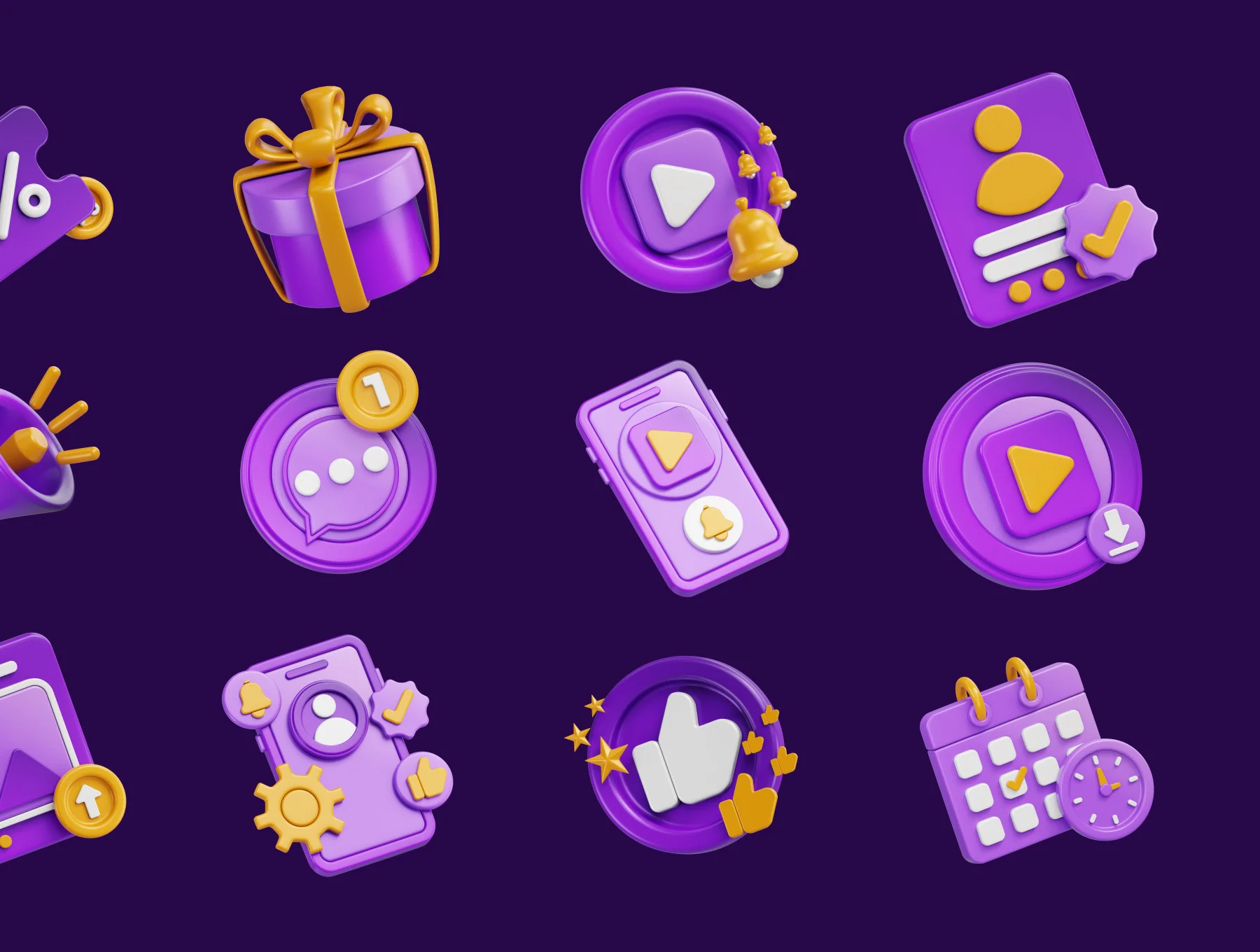 Social Media 3D Icon Pack 6