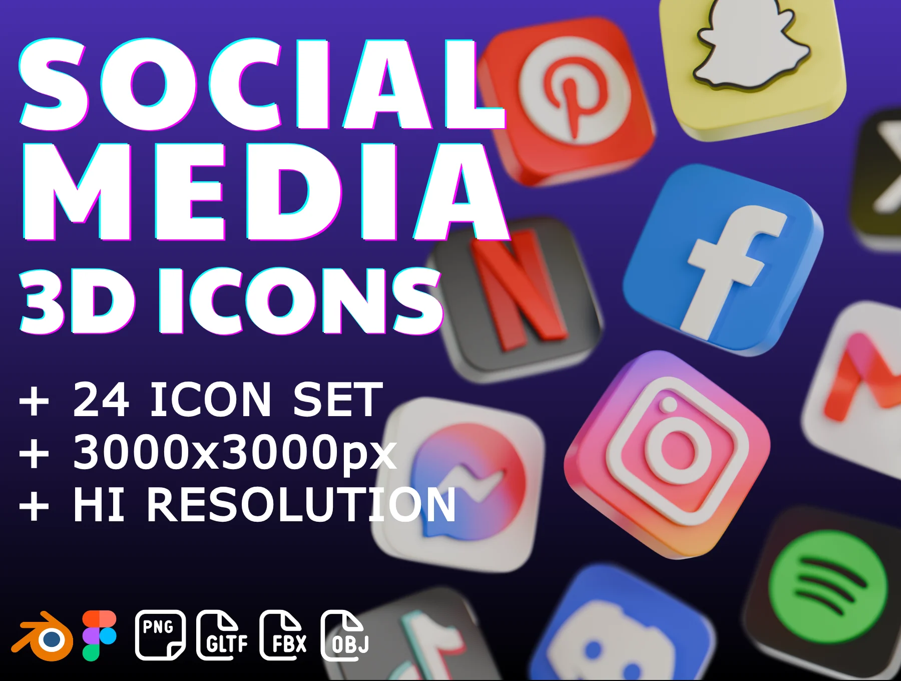 Social Media 3D Icons 2
