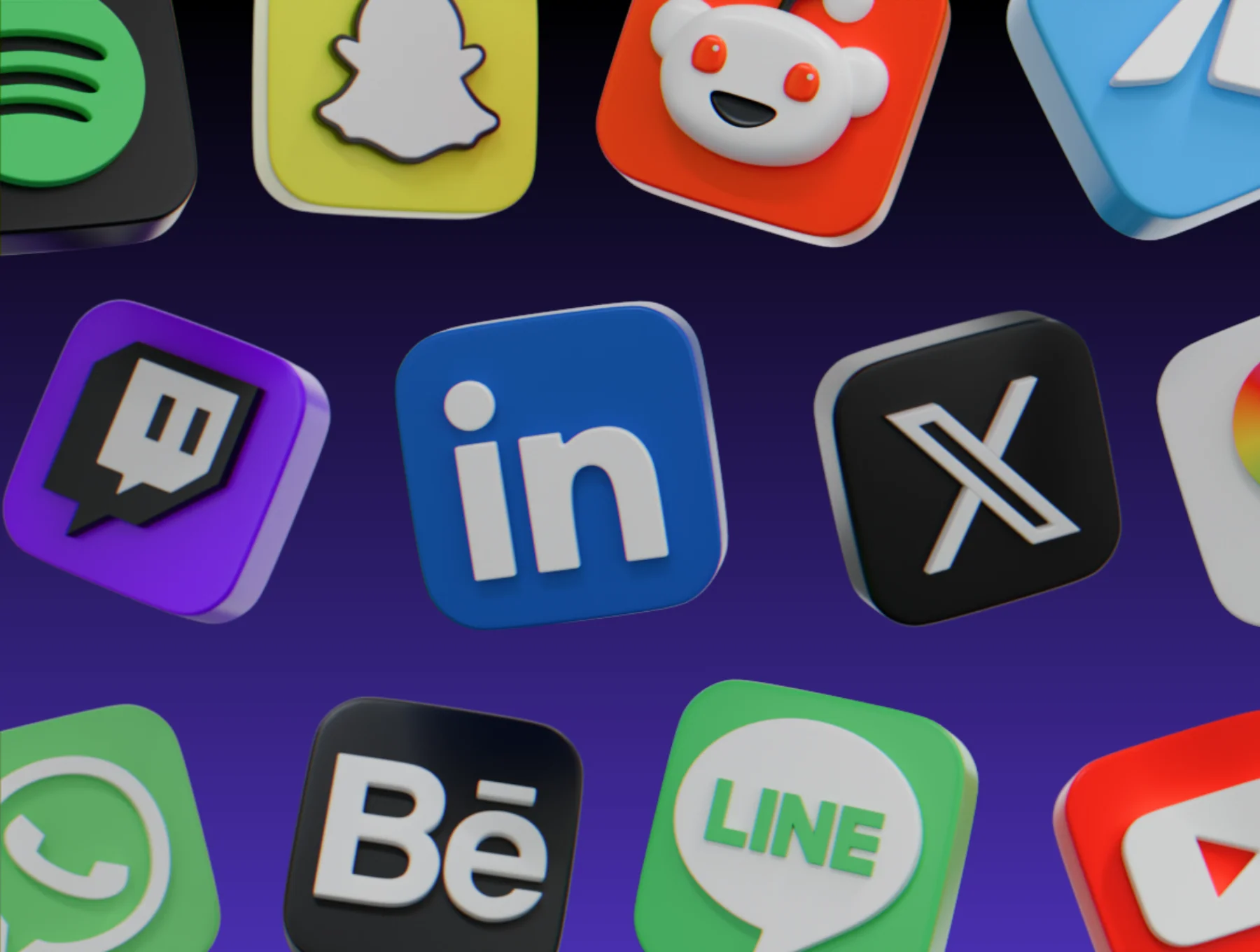 Social Media 3D Icons 6