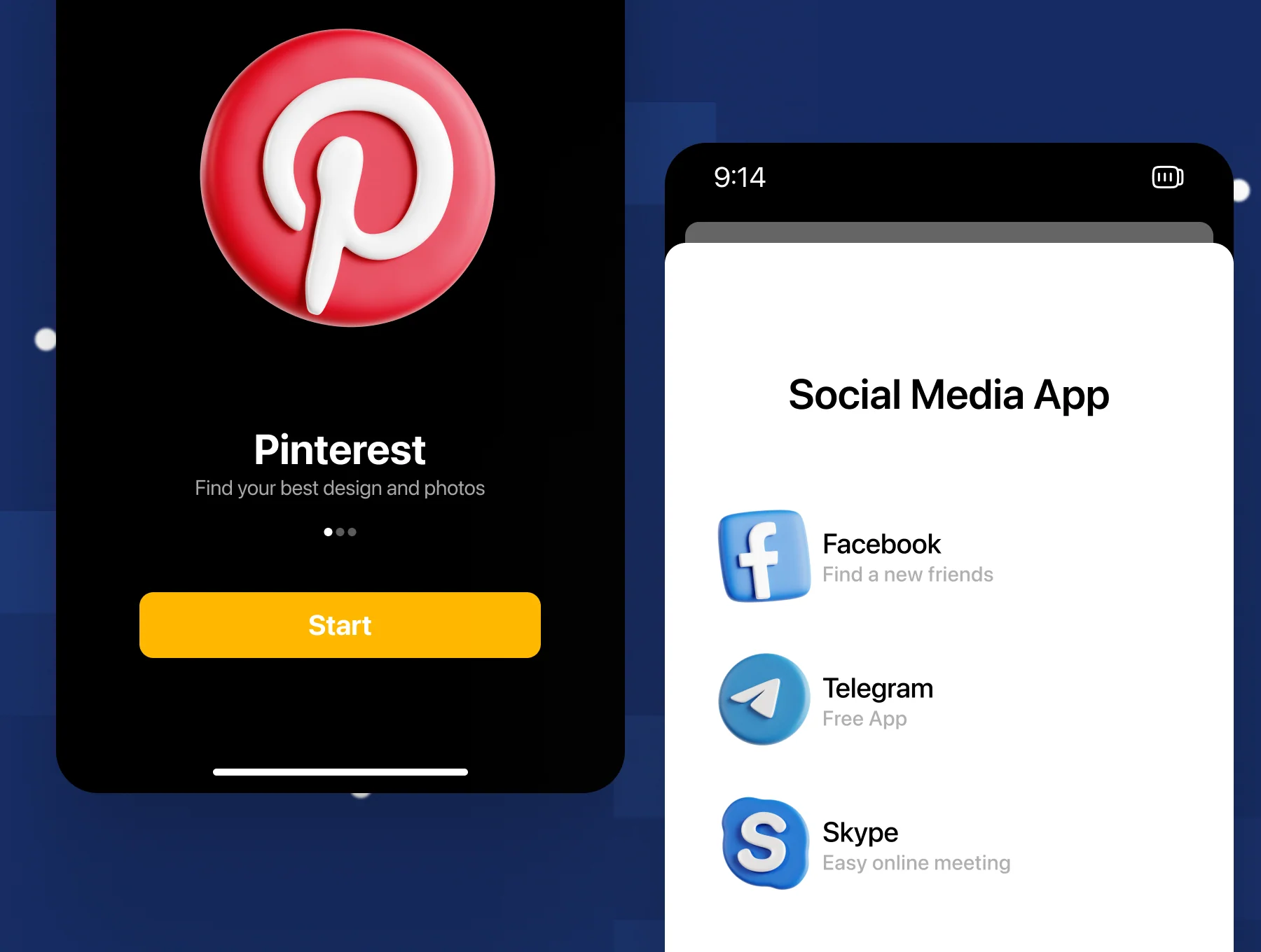 Social Media App 3D Icon Set 3