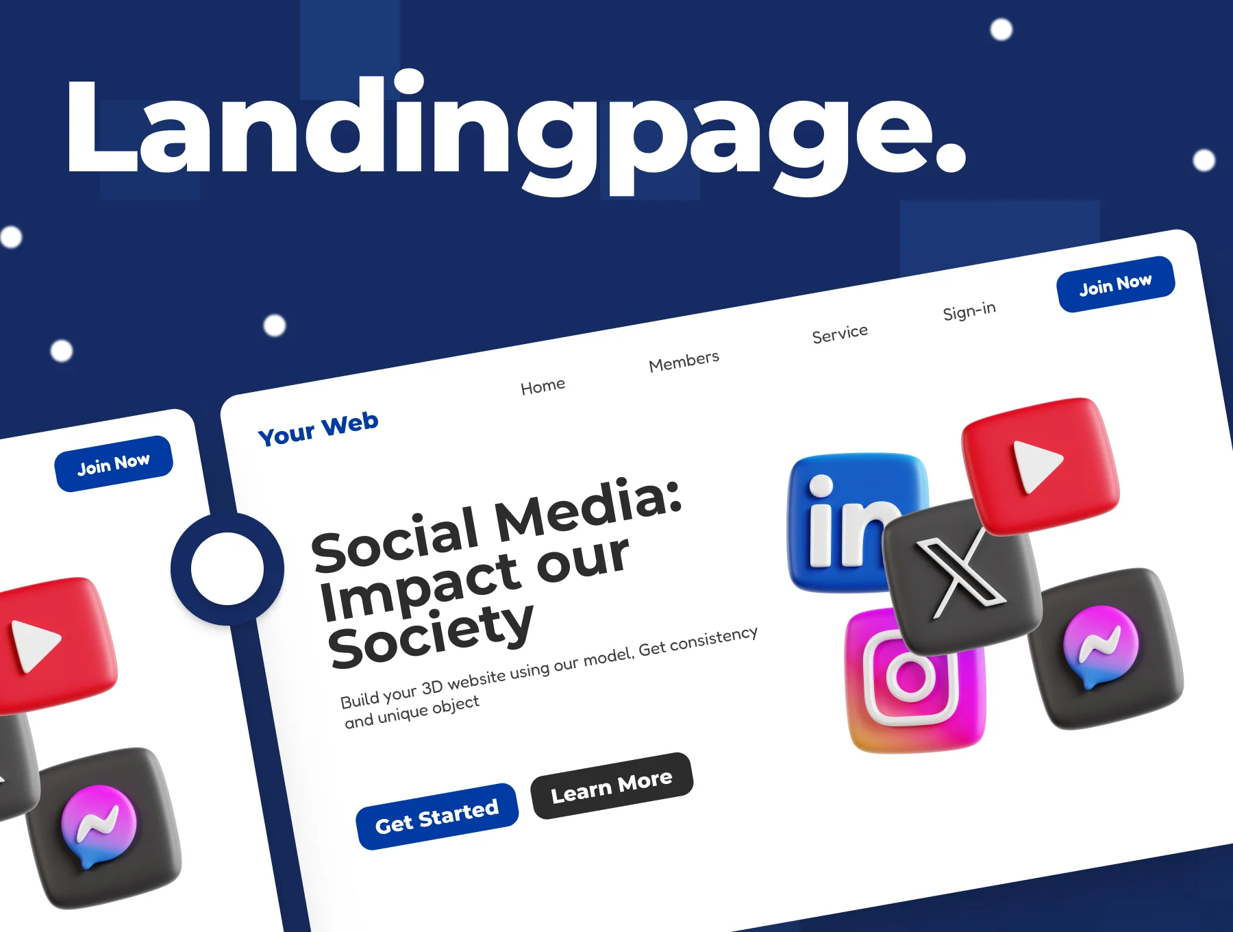 Social Media App 3D Icon Set 4