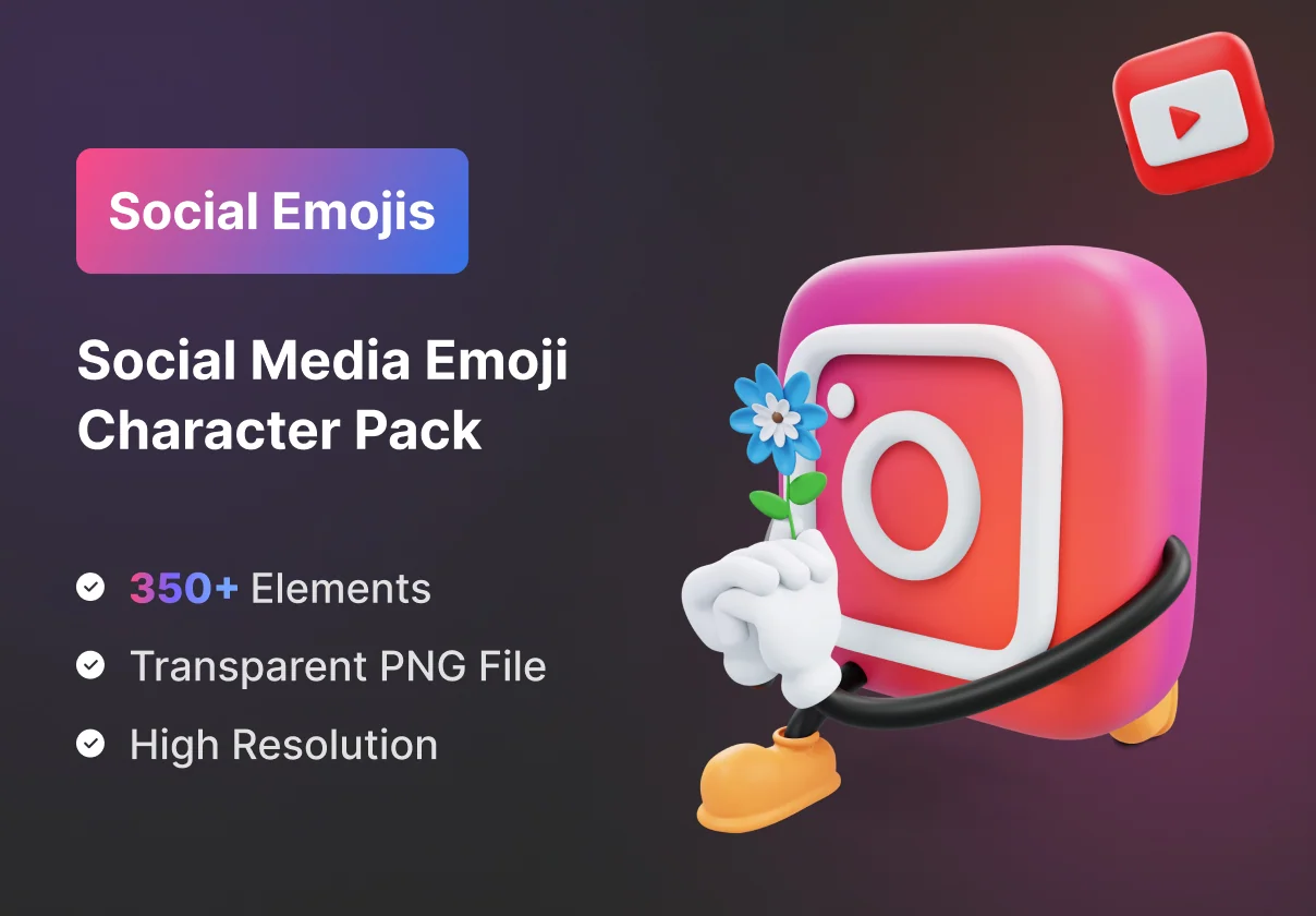 Social Media Emoji Character – Premium 3D Emoji for Social Media
