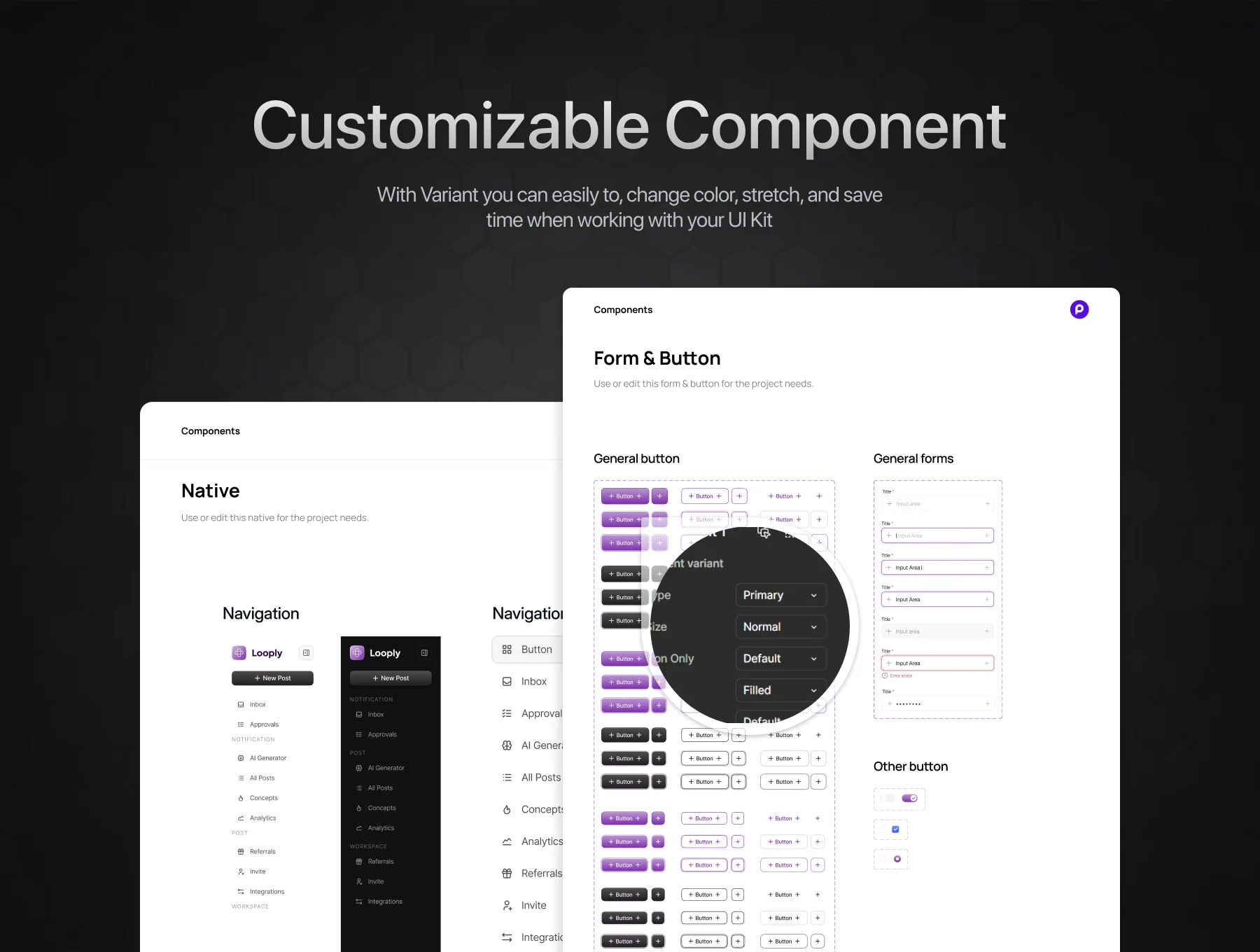 Social Media Management Dashboard UI Kit - Looply 4