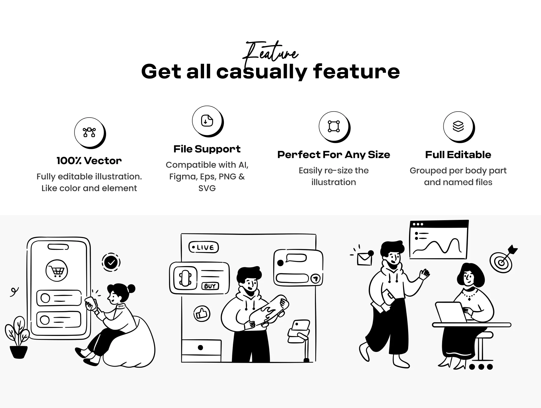 Social Media & Marketplace Illustration 3