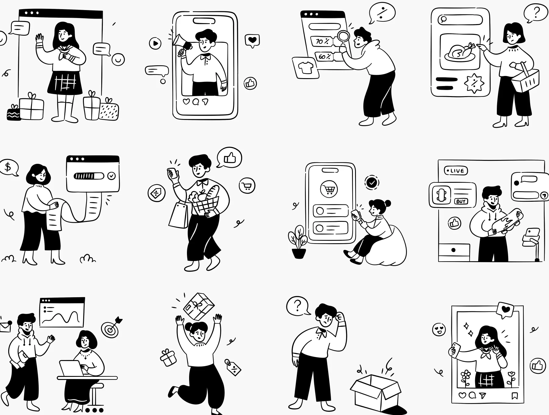 Social Media & Marketplace Illustration 7