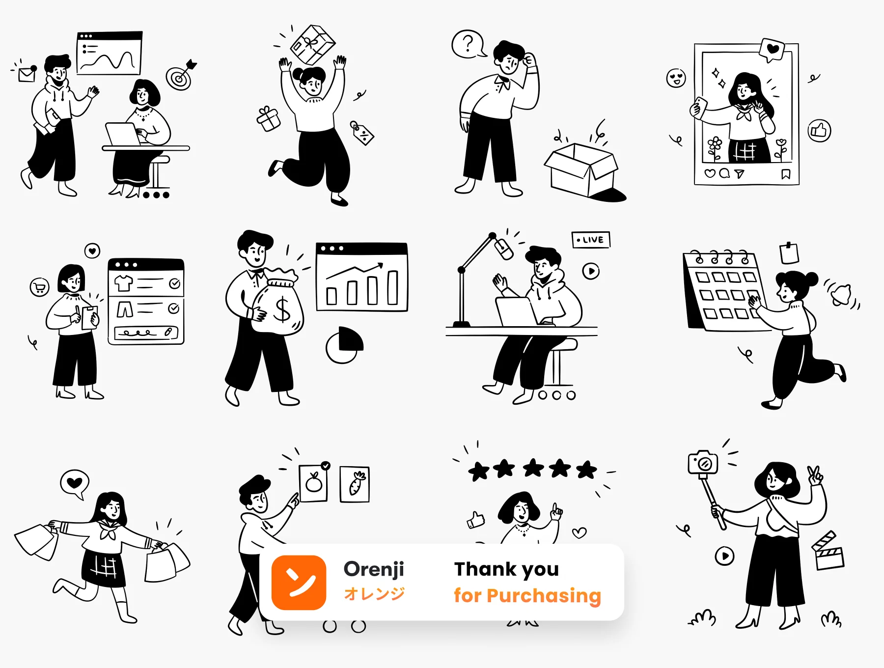 Social Media & Marketplace Illustration 8