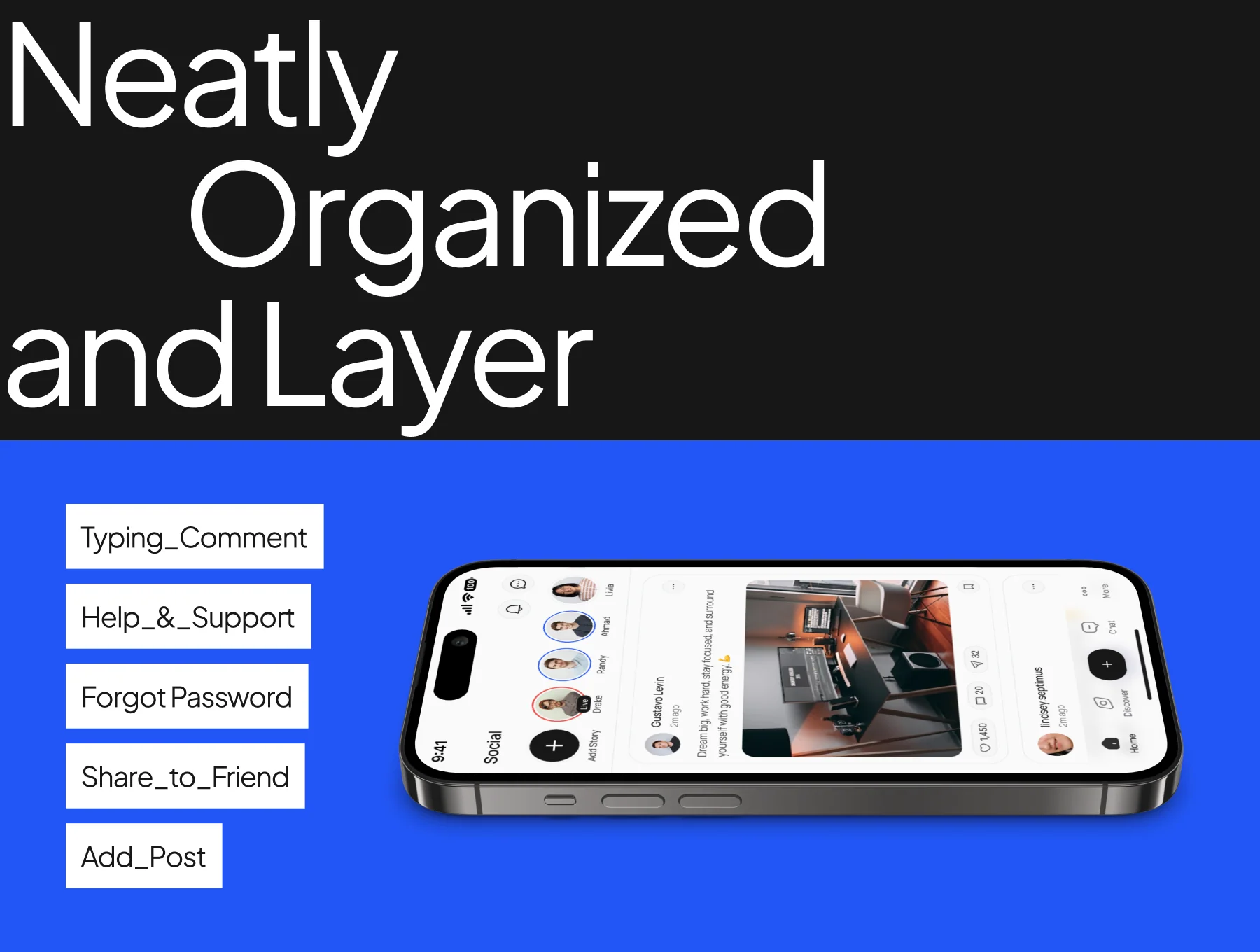 Social Media Mobile App UI Kit 4