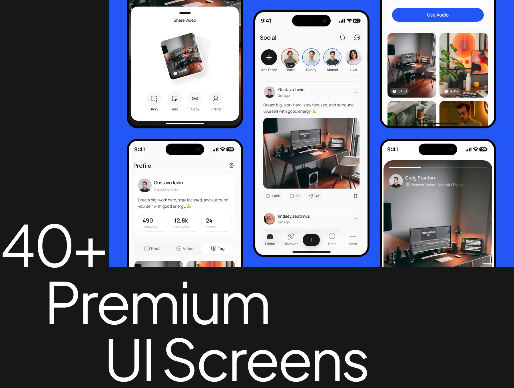 Social Media Mobile App UI Kit 5