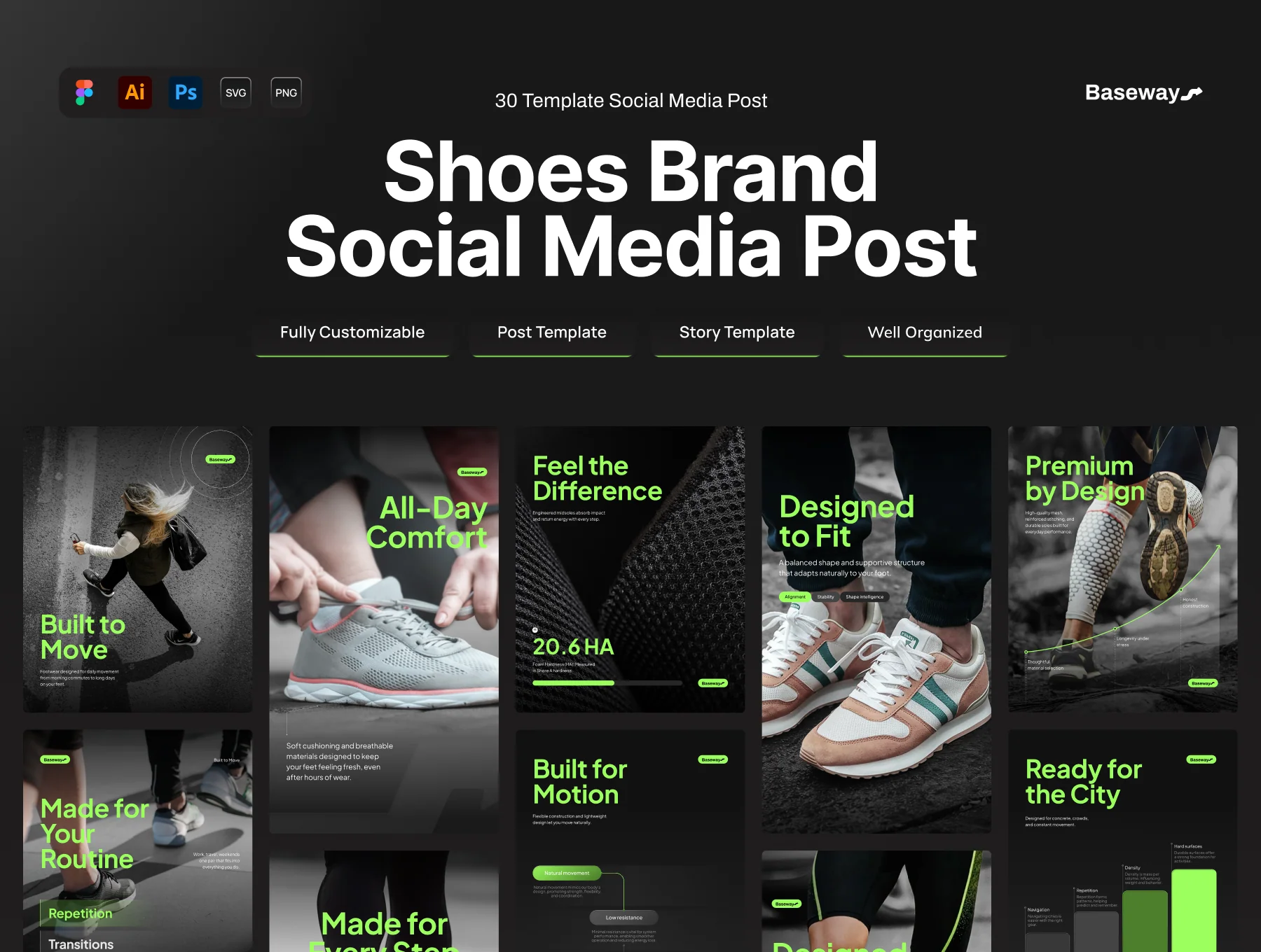 Social Media Post Shoes Branding - Baseway