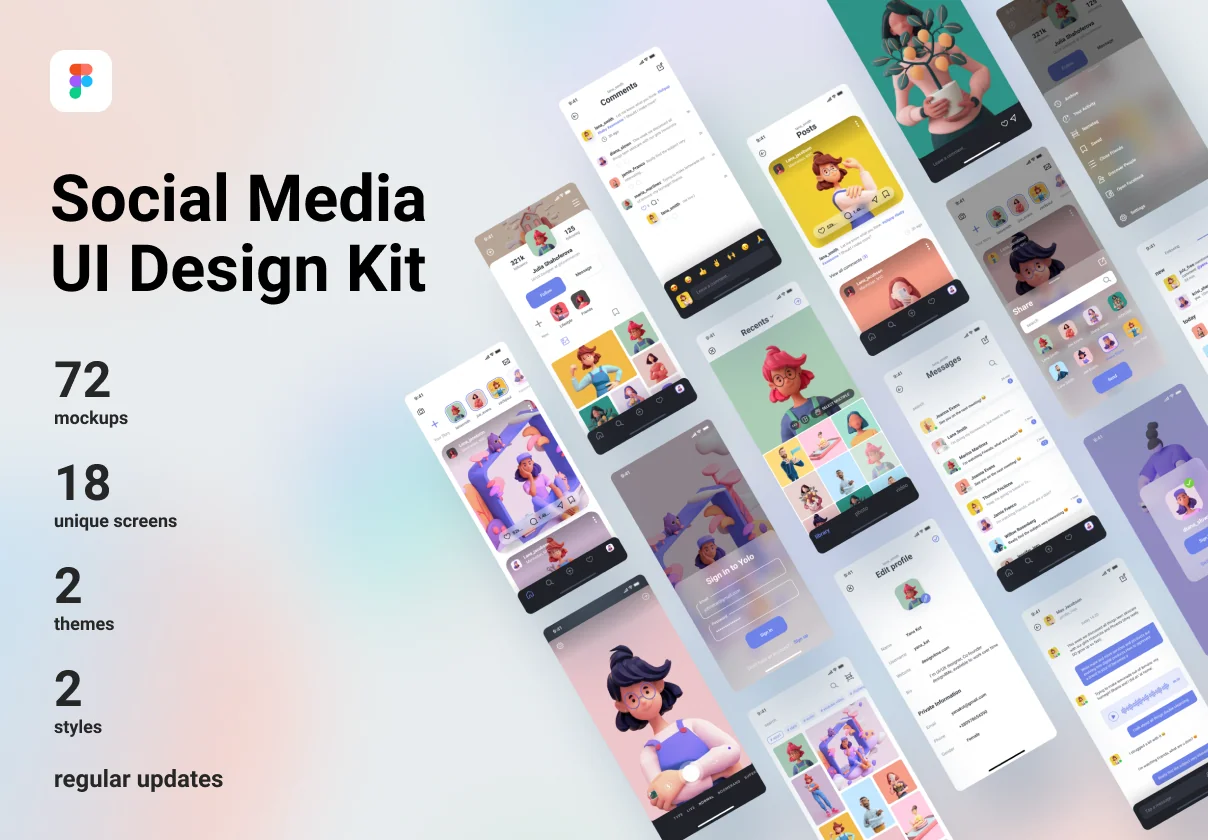 Social Media UI Kit