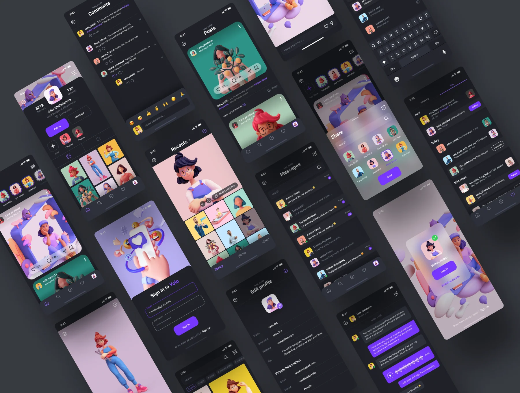Social Media UI Kit 9