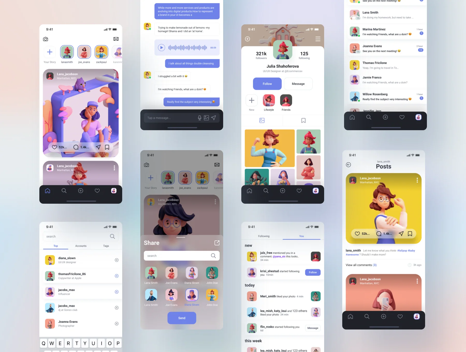 Social Media UI Kit 11