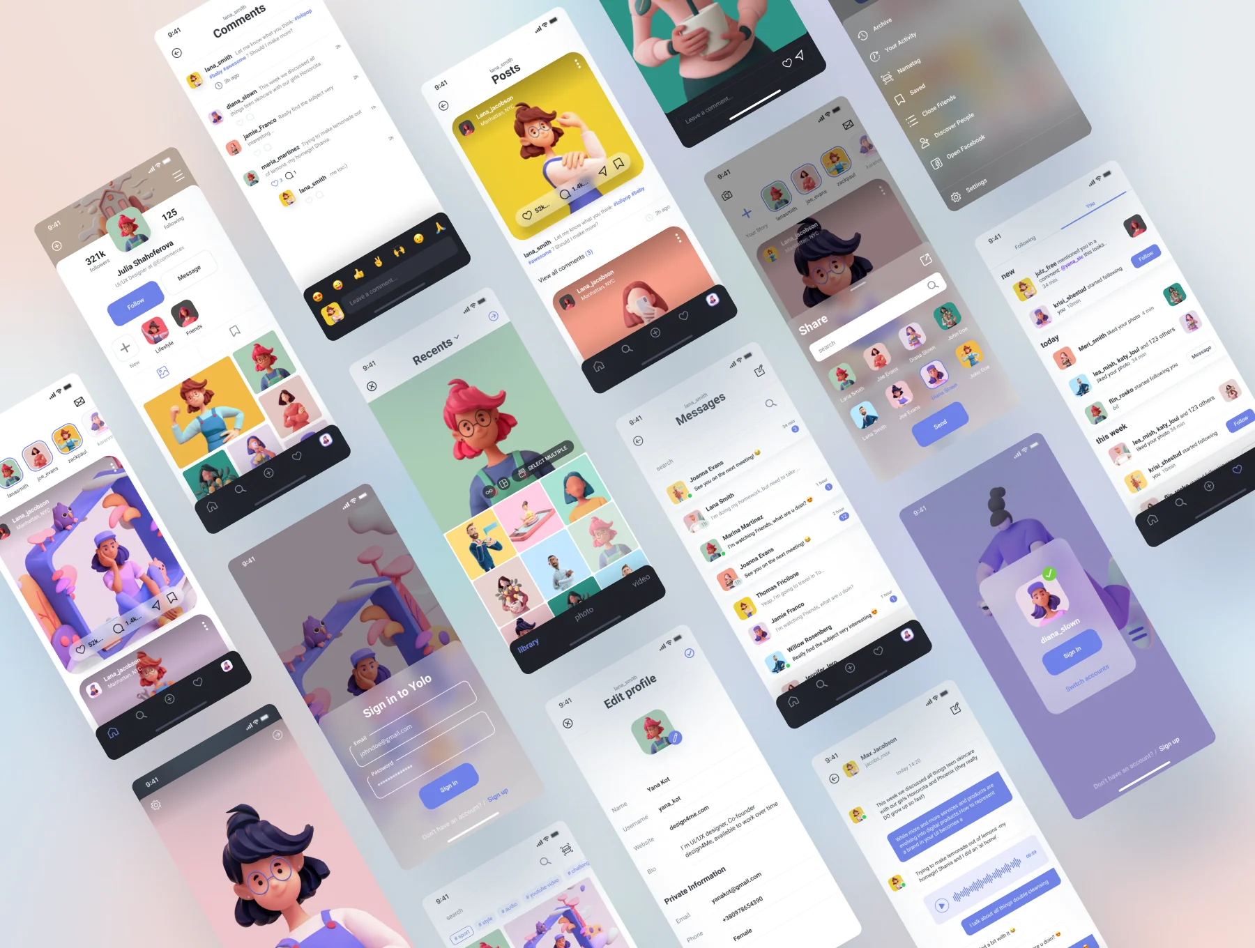 Social Media UI Kit 12