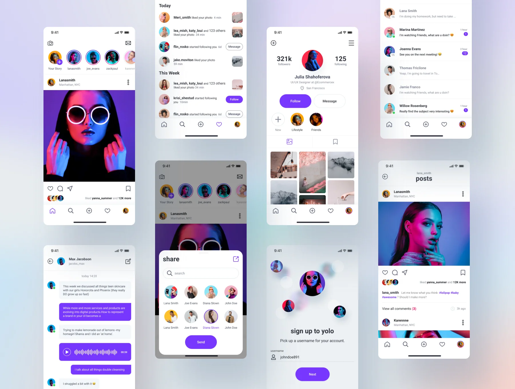 Social Media UI Kit 5