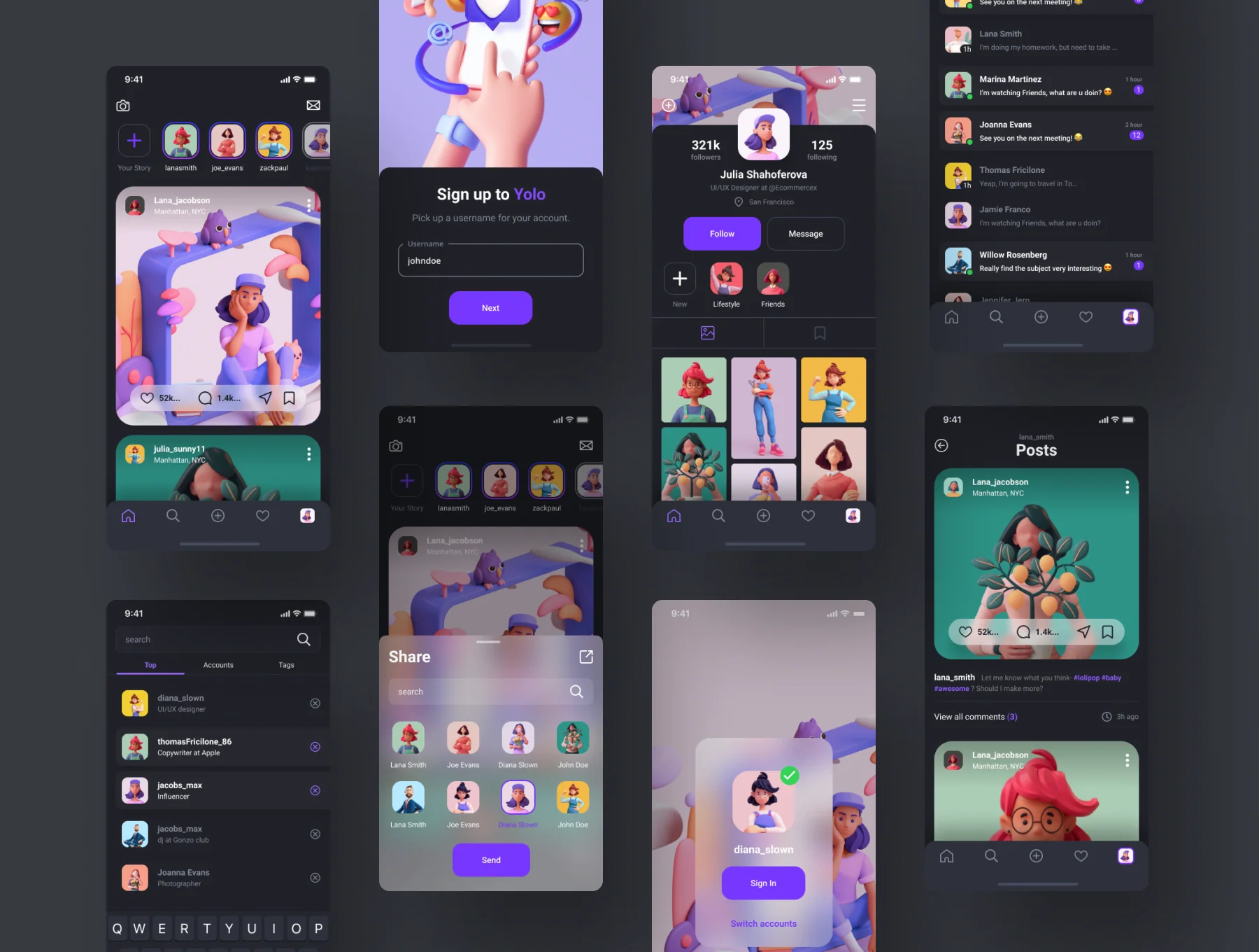 Social Media UI Kit 8