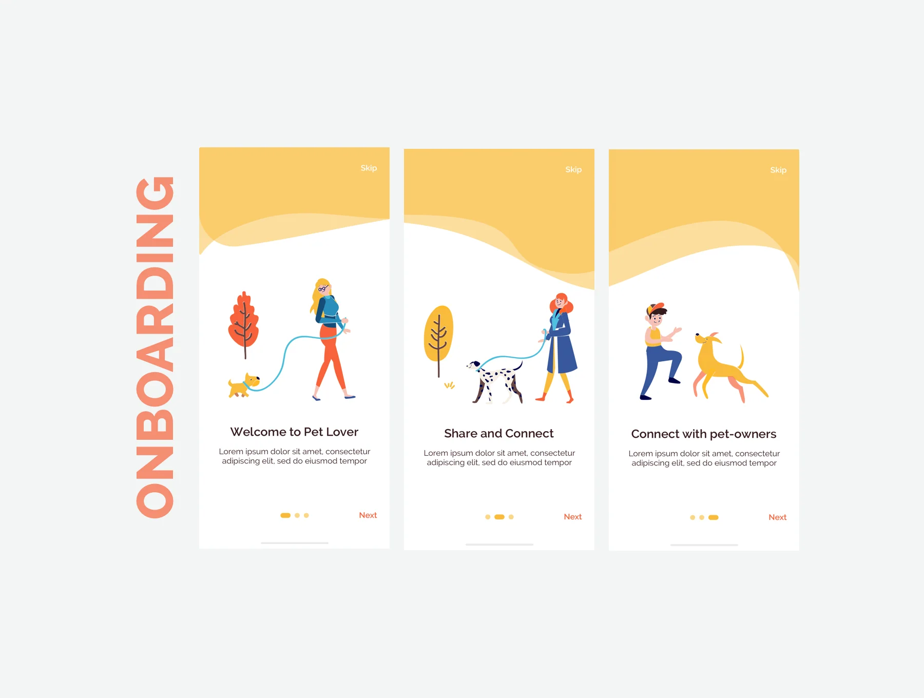 Social Pets App UI Kits 4