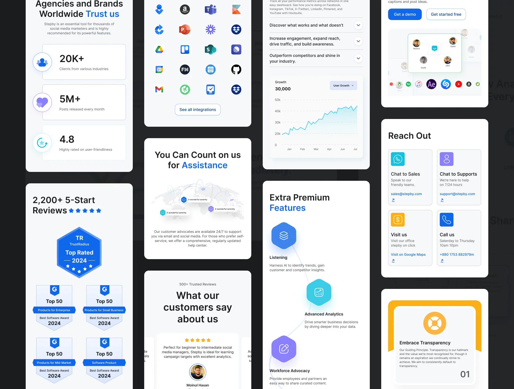 Social Schedule Website Template 3