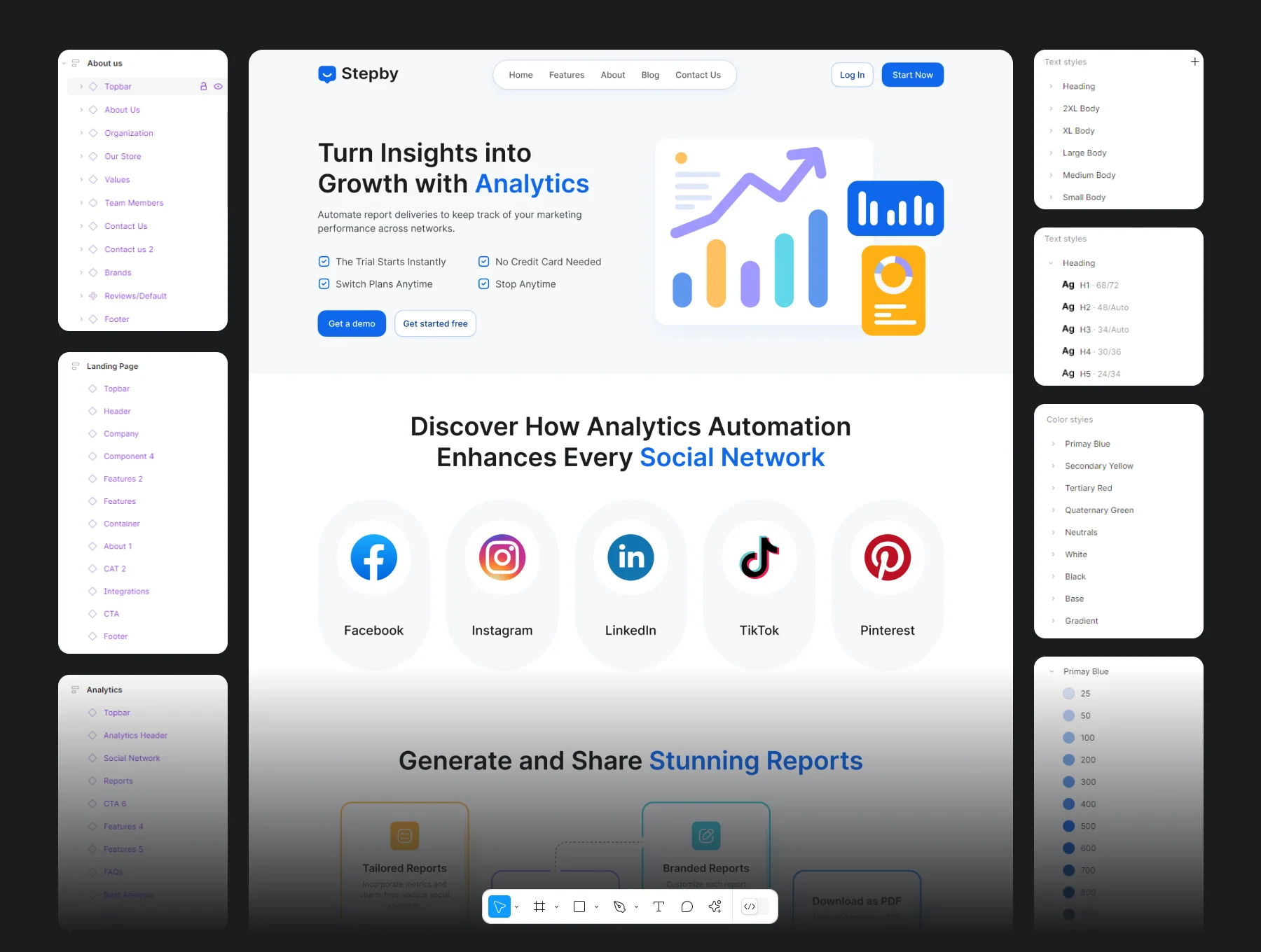 Social Schedule Website Template 4