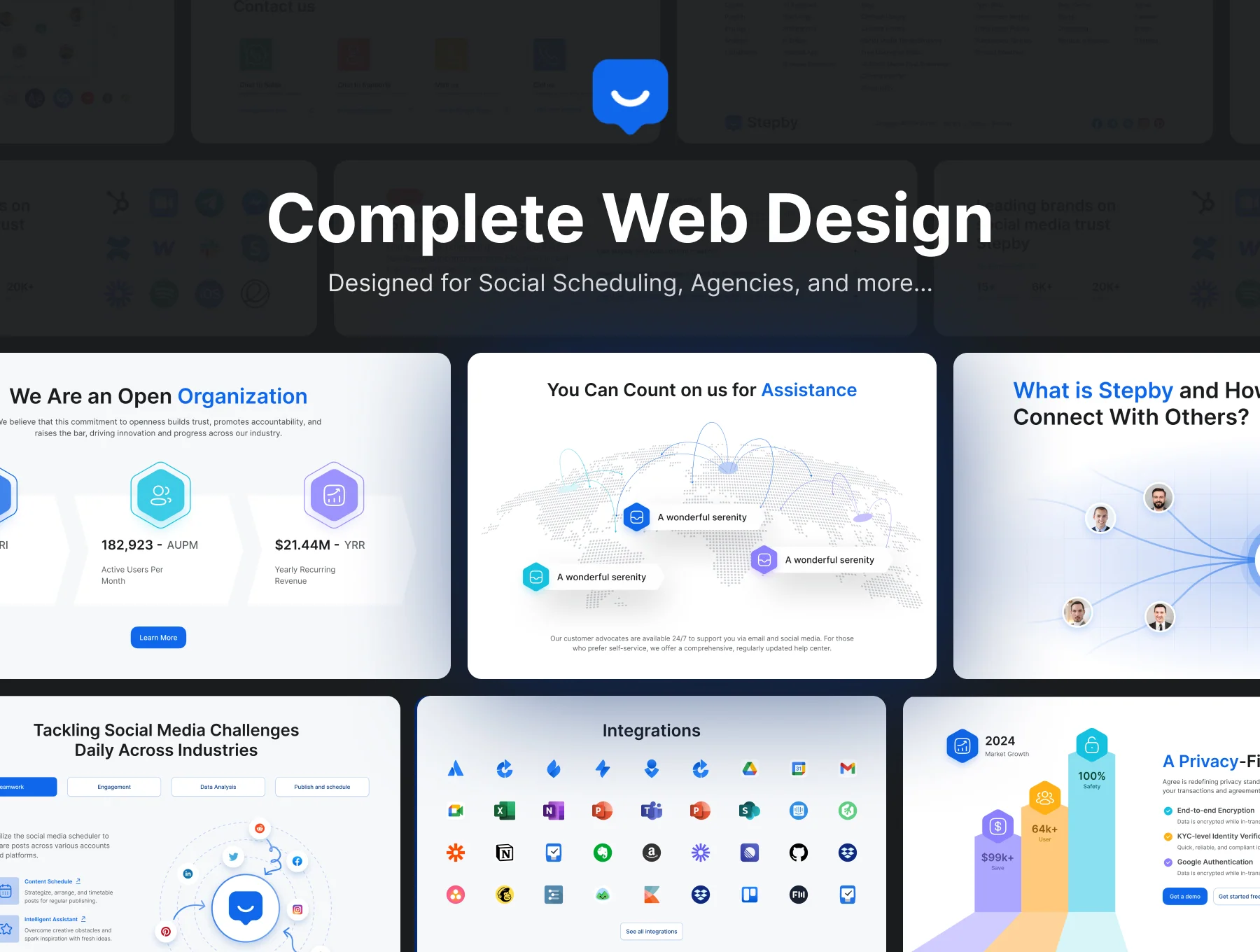 Social Schedule Website Template 6