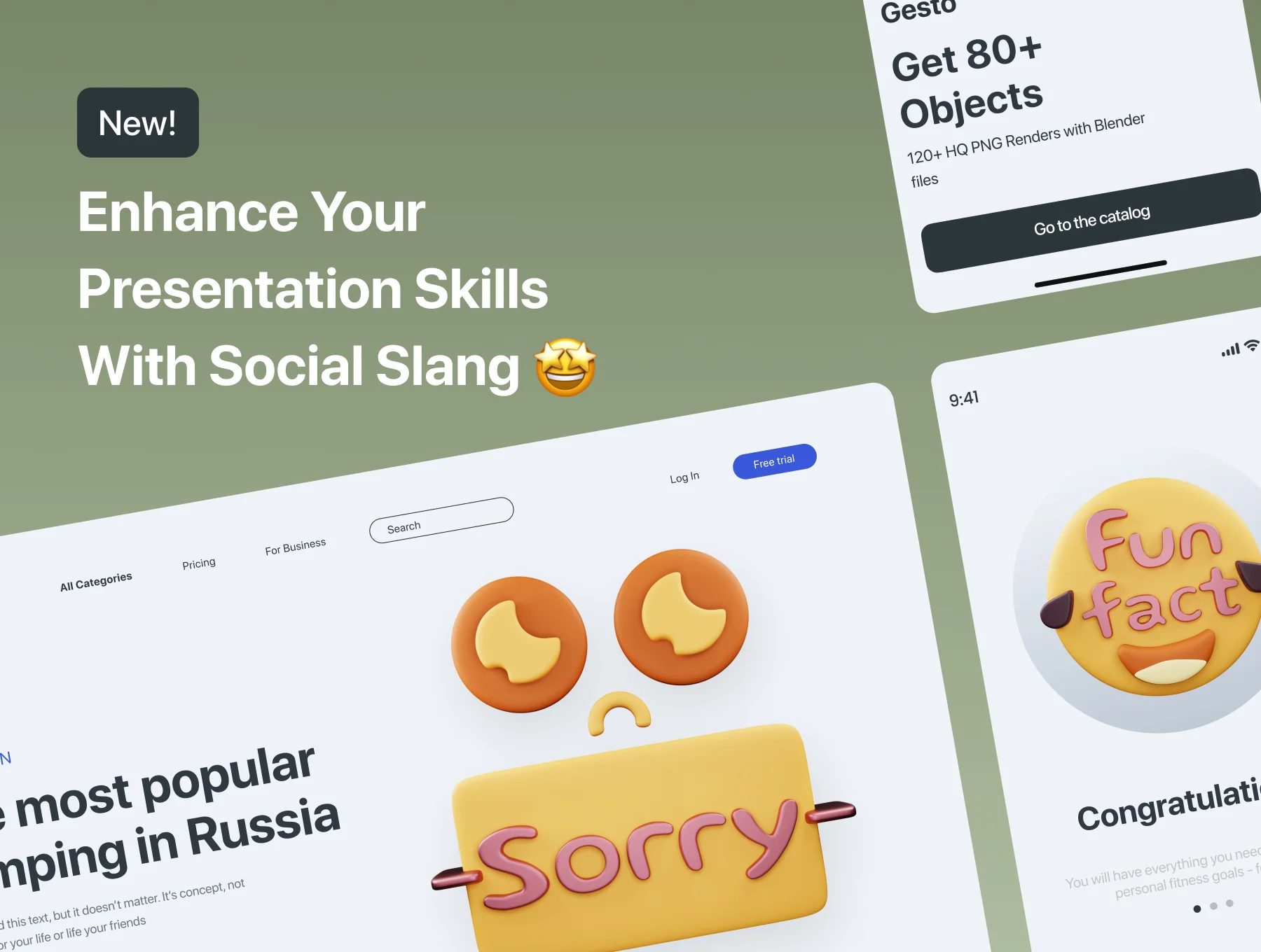 Social Slang – Best 3D Social Media Slangs Icon Pack 3