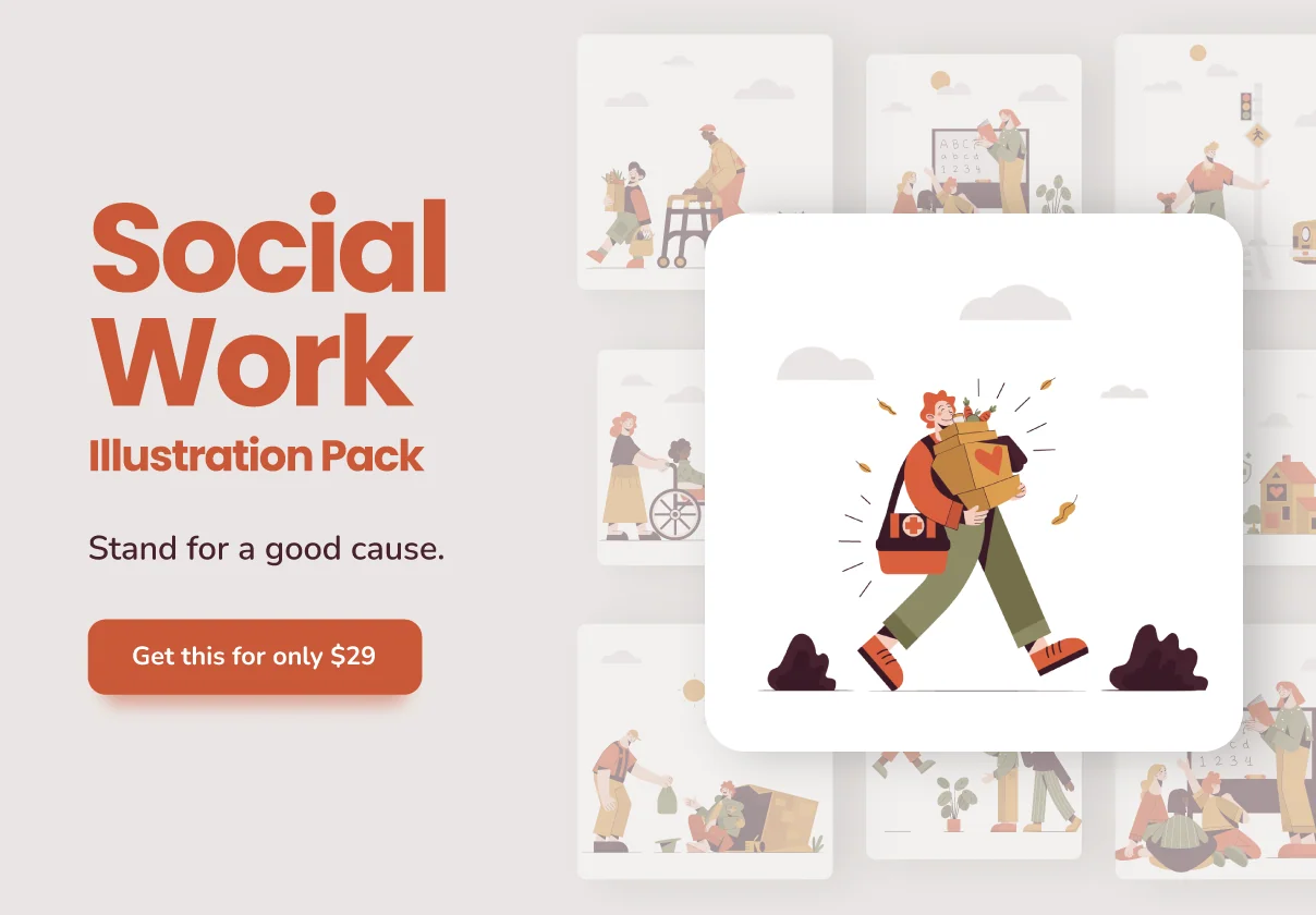 Social Work Illustration Pack