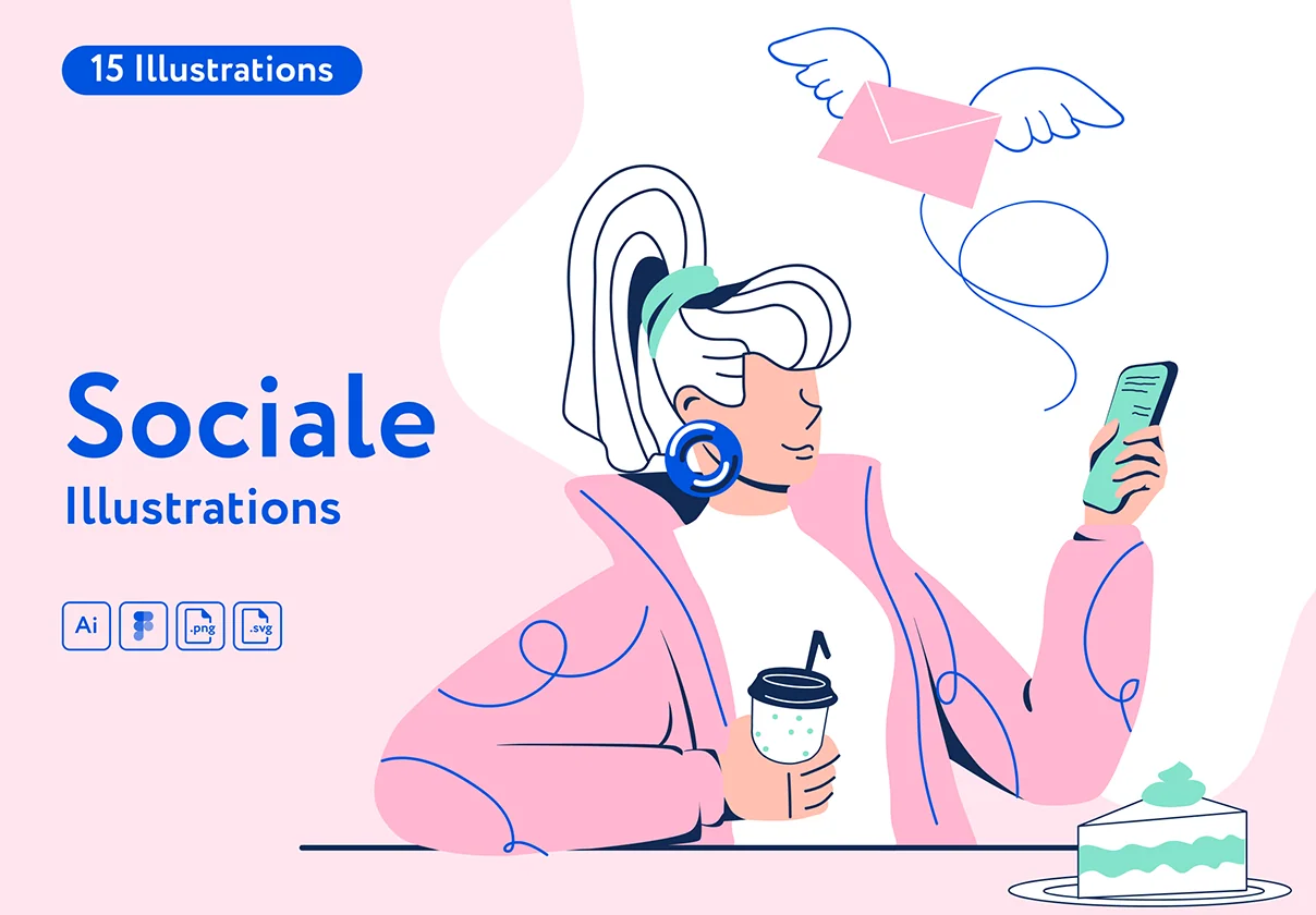 Sociale Illustrations