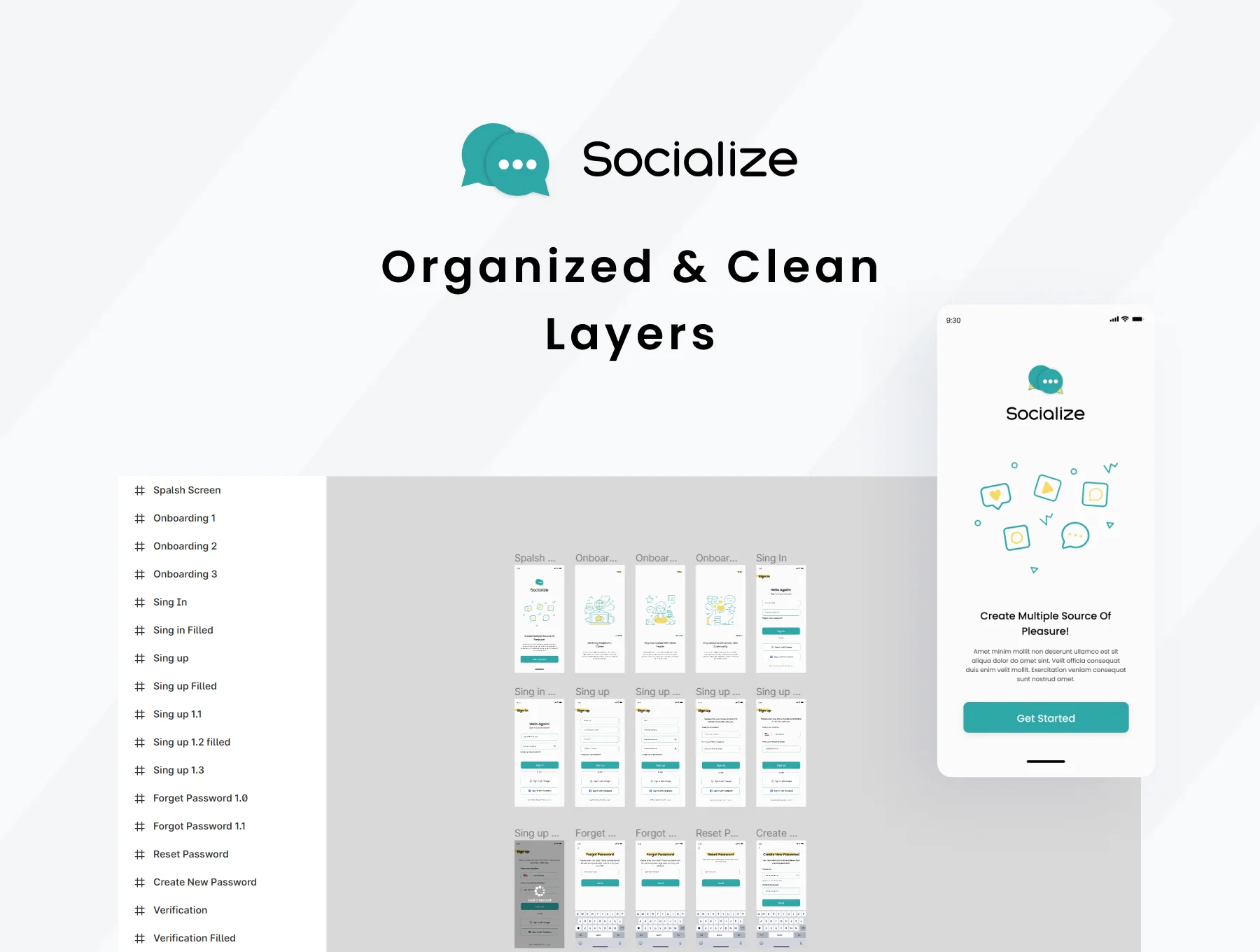 Socialize - Social Media Mobile App Ui Kit 6
