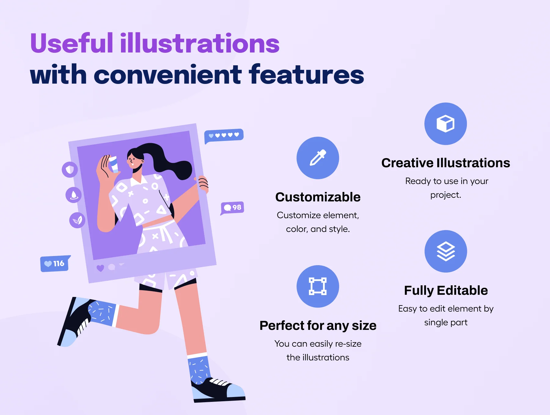 Socially - Social Media Marketing Illustration Set 3