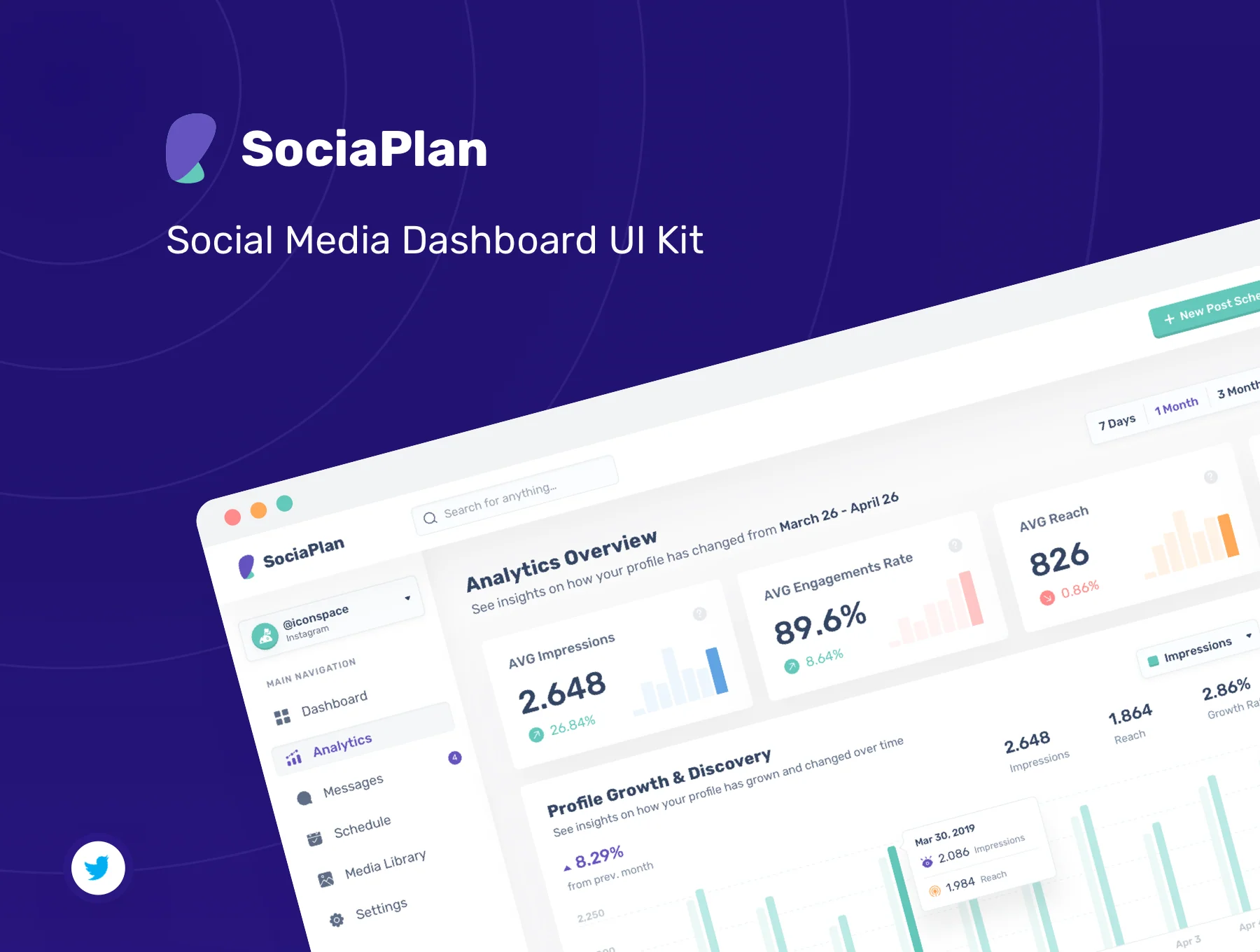 SociaPlan : Dashboard UI Kit