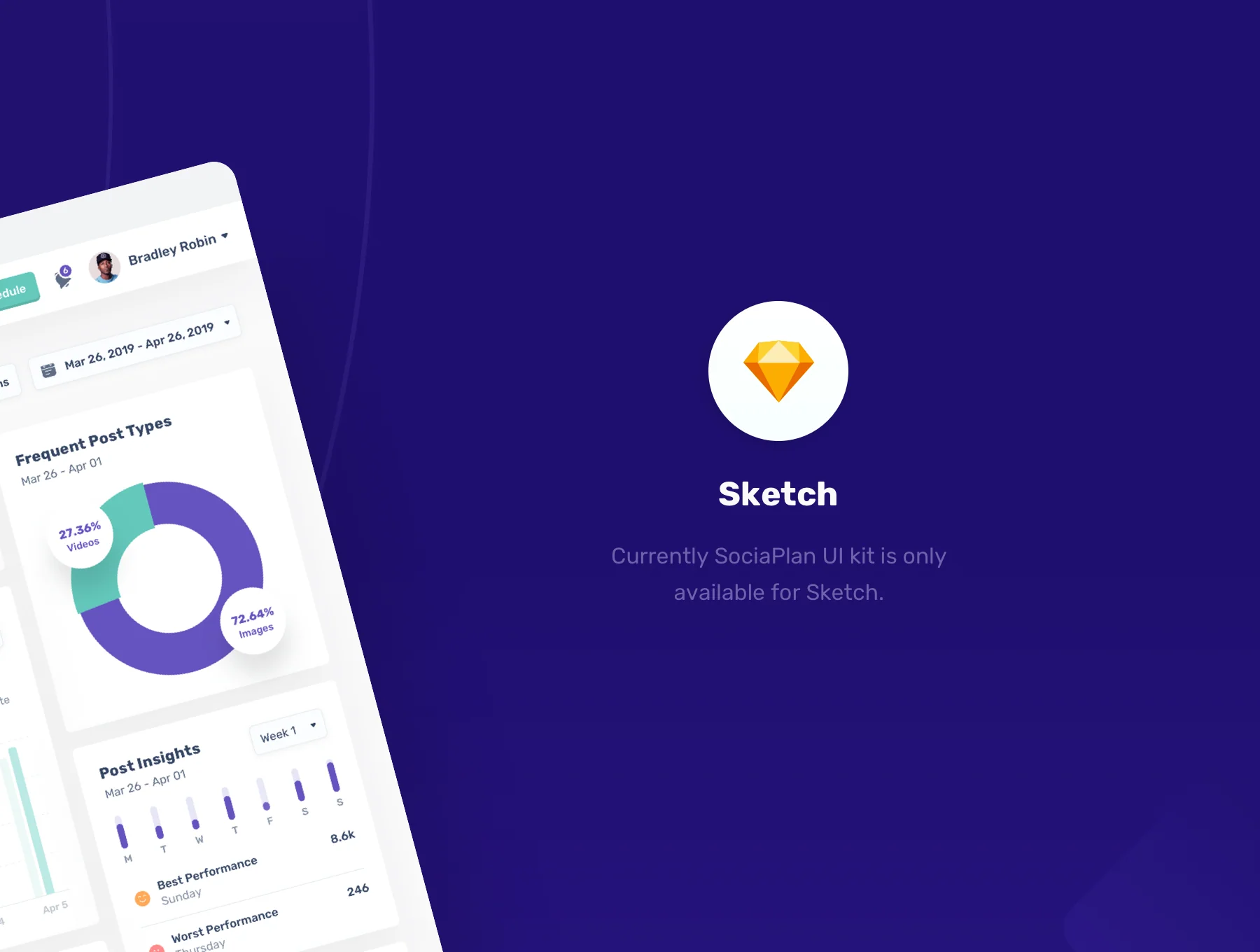SociaPlan : Dashboard UI Kit 2